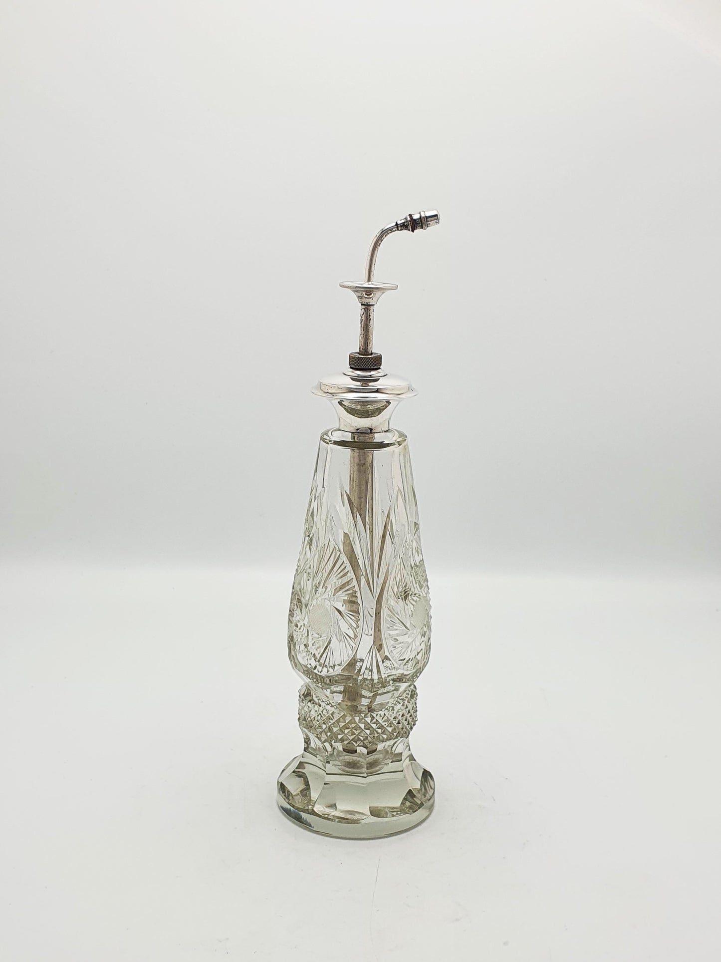 Large Antique Cut Glass and Silver-Plated Perfume Atomiser – circa 1920