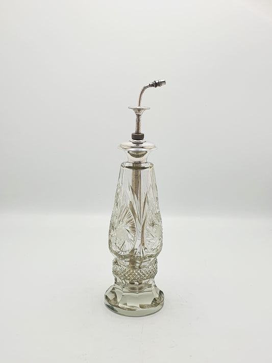 Large Antique Cut Glass and Silver-Plated Perfume Atomiser – circa 1920