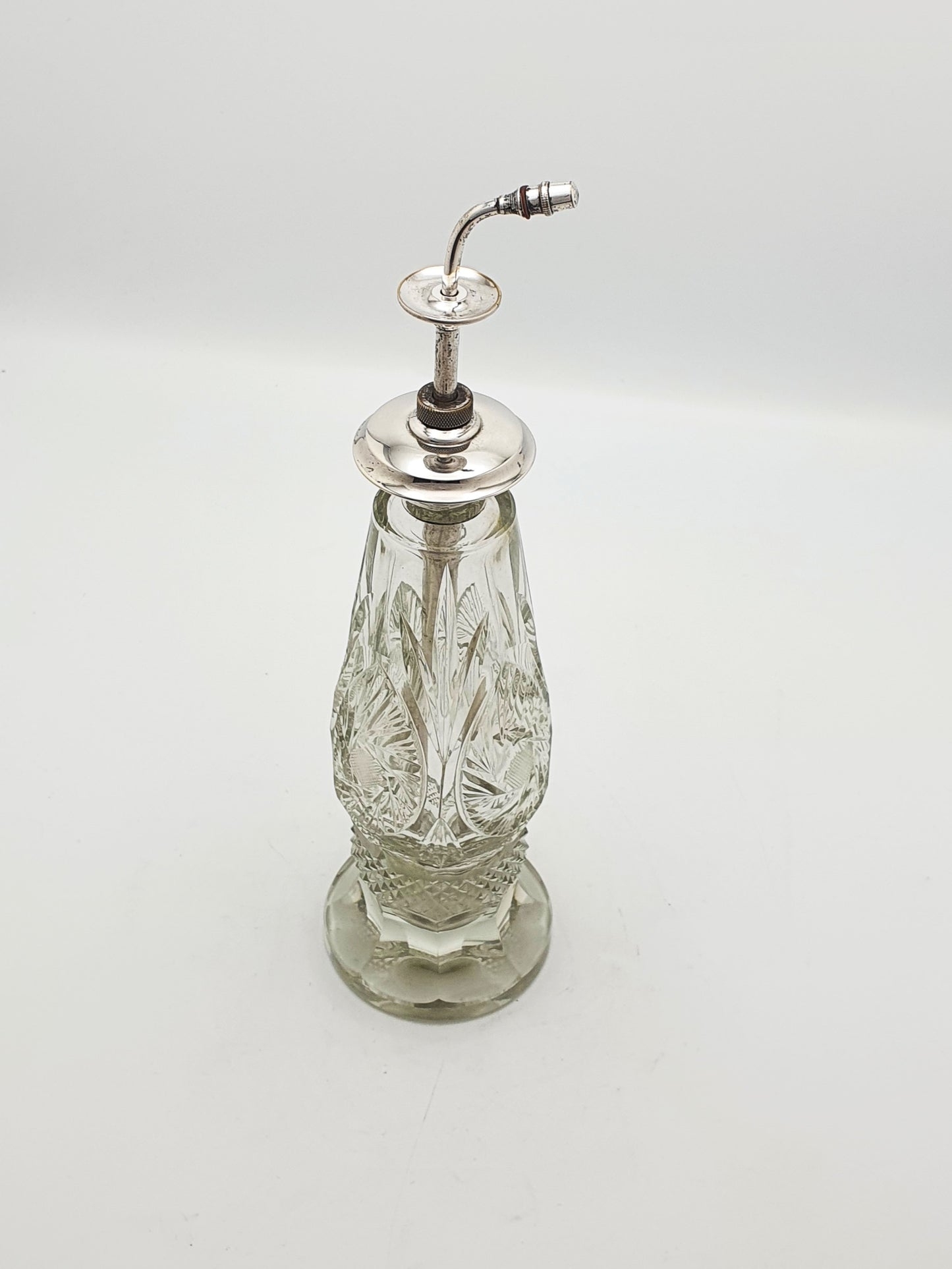 Large Antique Cut Glass and Silver-Plated Perfume Atomiser – circa 1920