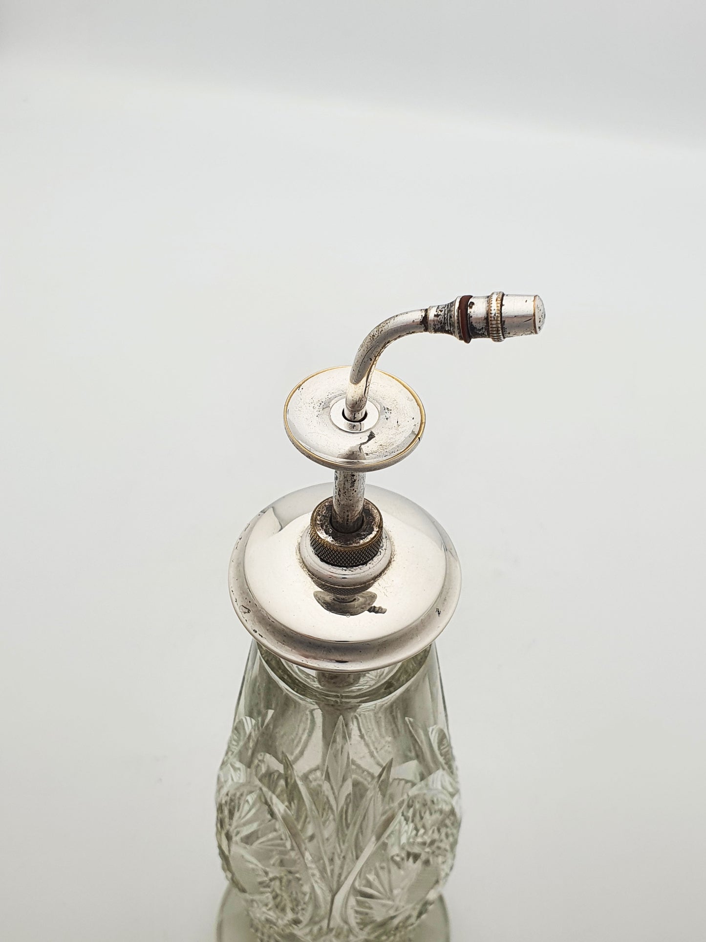Large Antique Cut Glass and Silver-Plated Perfume Atomiser – circa 1920
