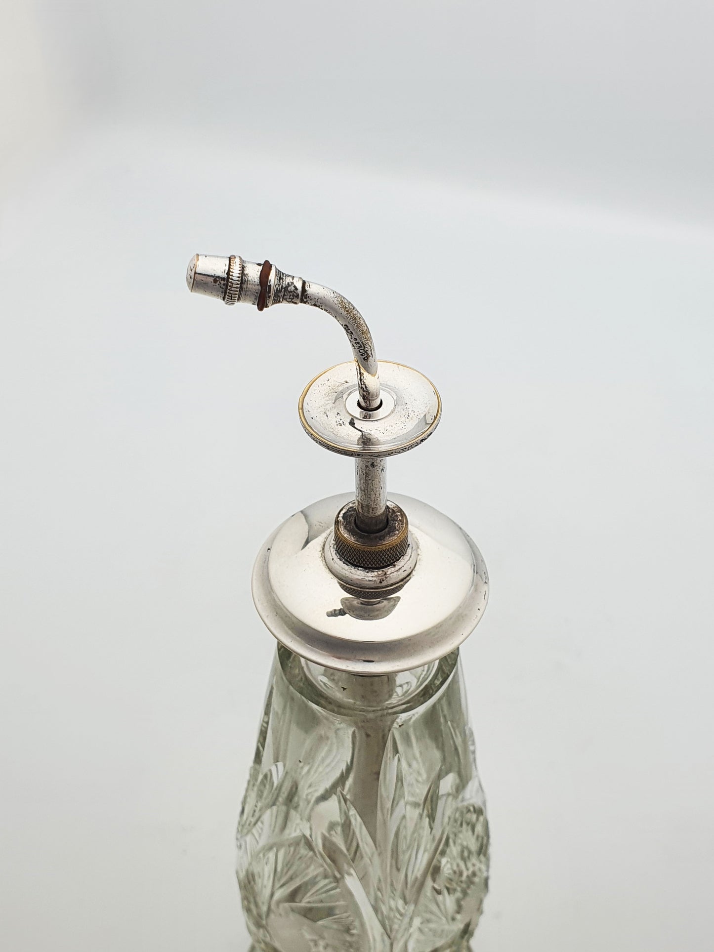 Large Antique Cut Glass and Silver-Plated Perfume Atomiser – circa 1920