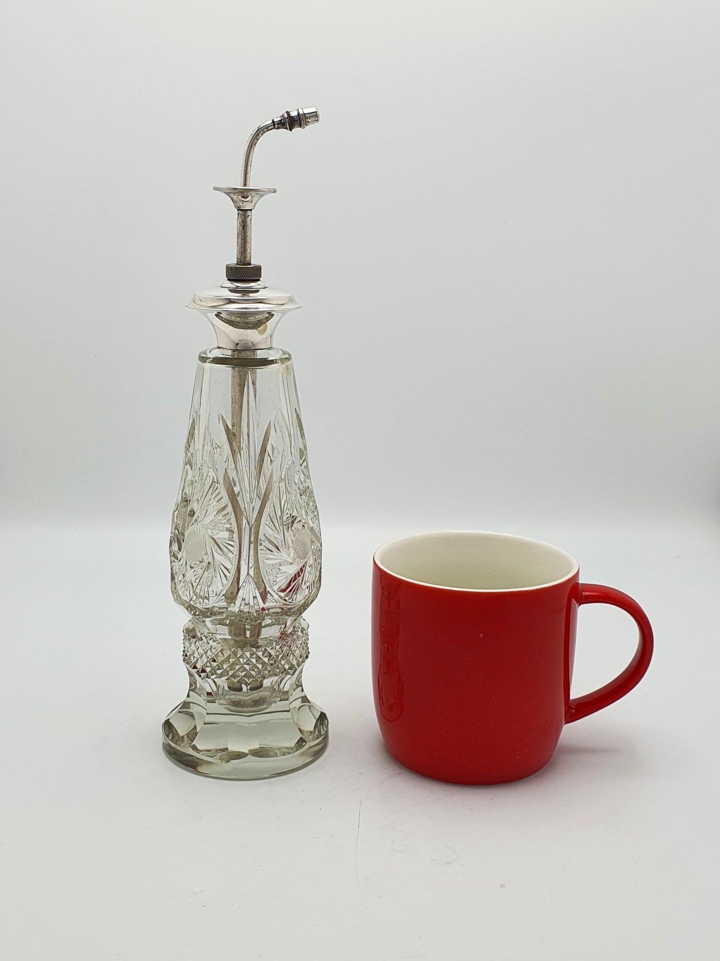 Large Antique Cut Glass and Silver-Plated Perfume Atomiser – circa 1920
