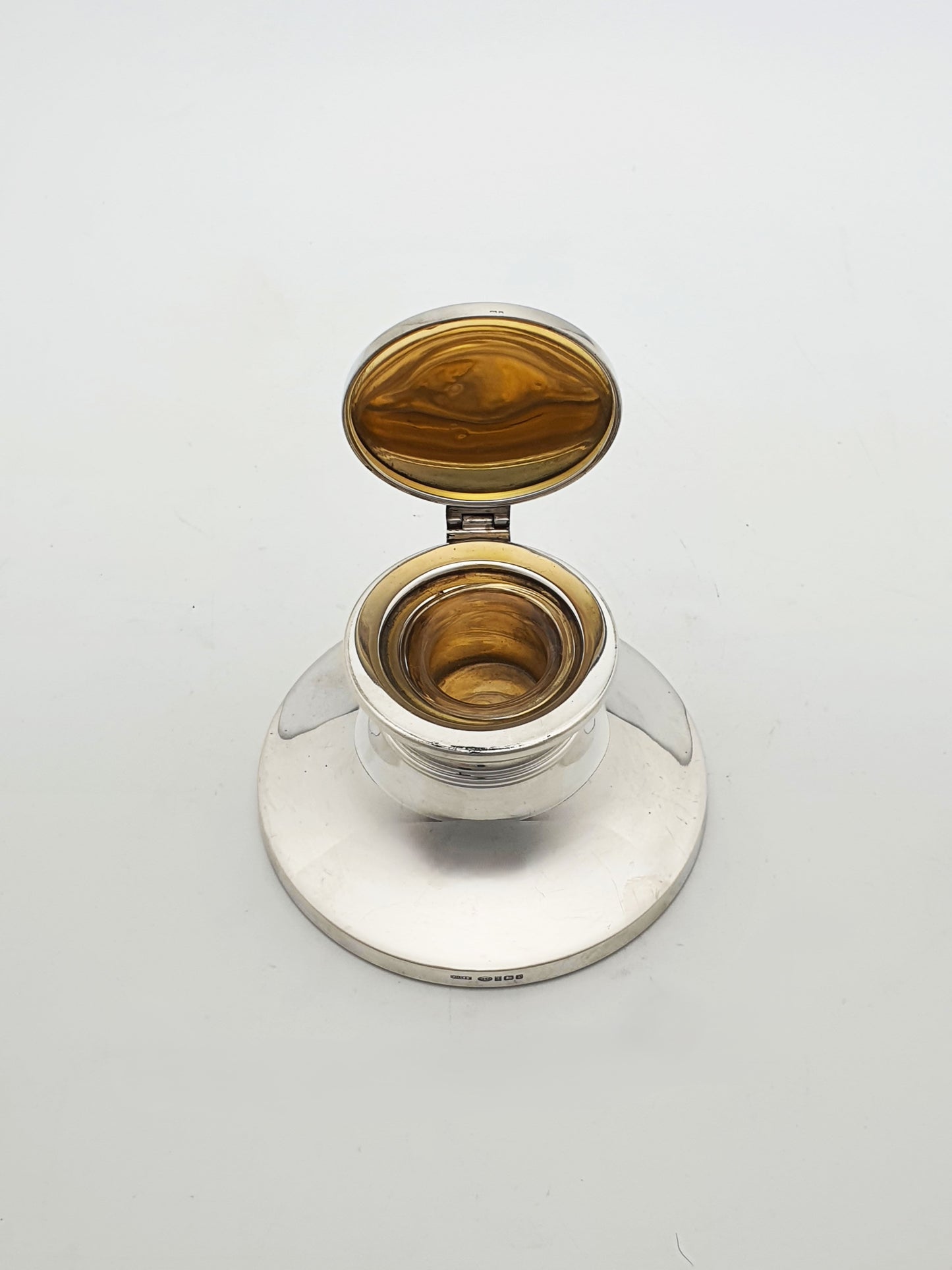Nice Vintage Sterling Silver Inkwell with Gold-Washed Interior - 1997