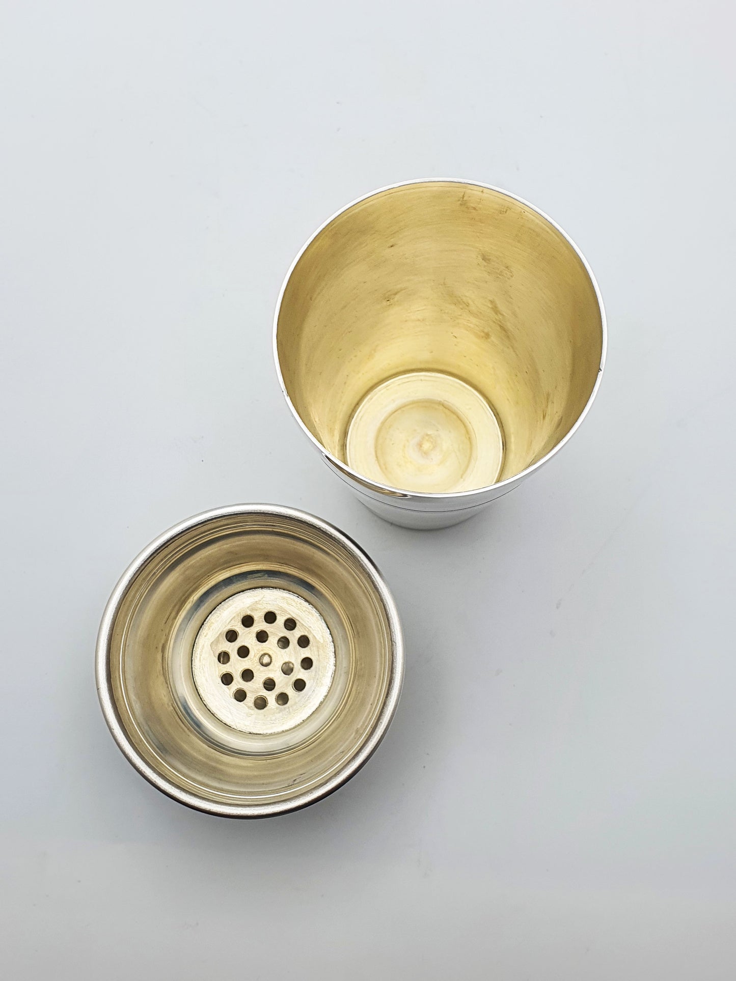 Nice Art Deco Silver-Plated Cocktail Shaker with Measuring Jigger – circa 1930