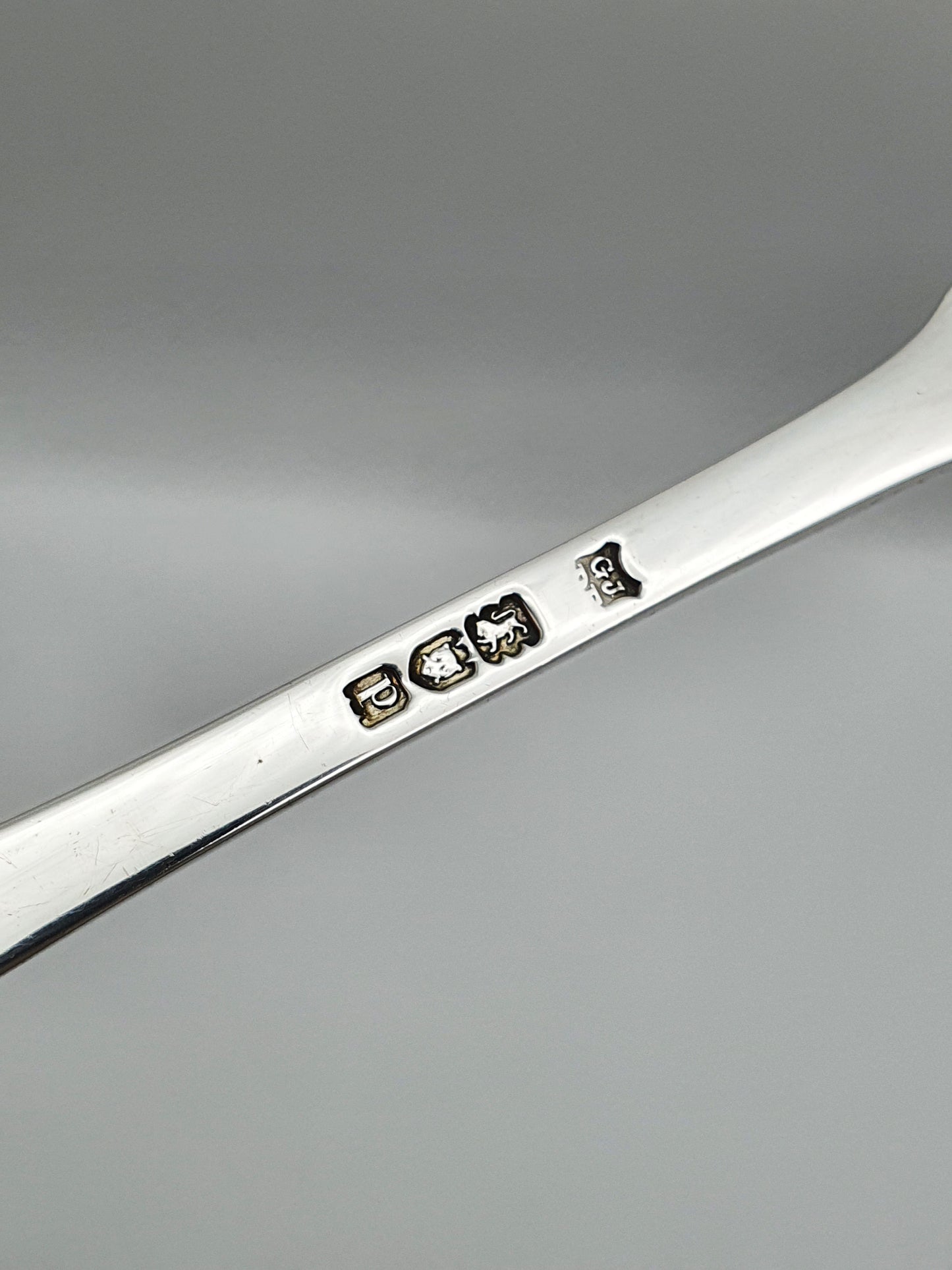 Good Pair of Cased Antique Sterling Silver & Gilt Serving Spoons - 1910