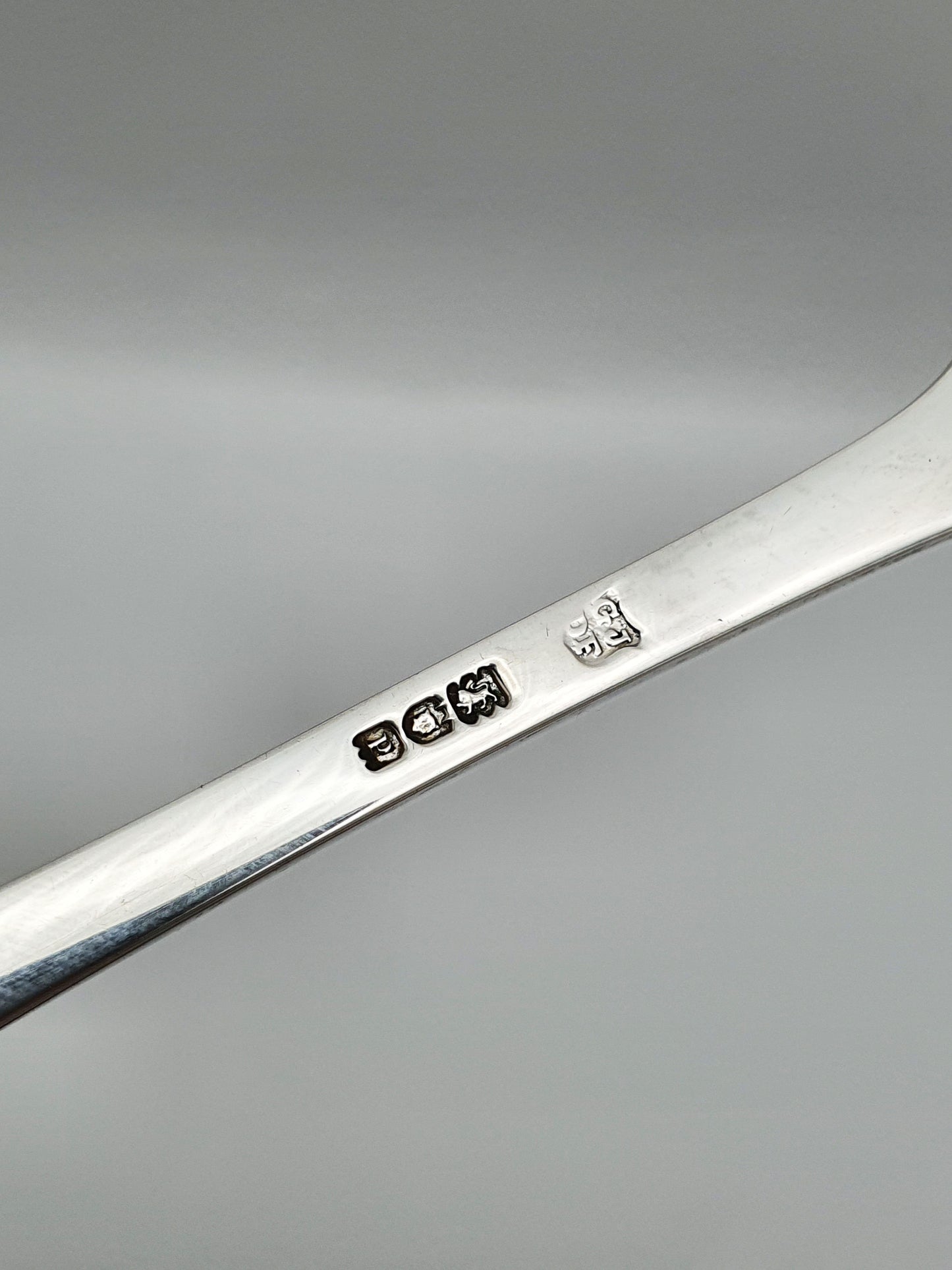 Good Pair of Cased Antique Sterling Silver & Gilt Serving Spoons - 1910