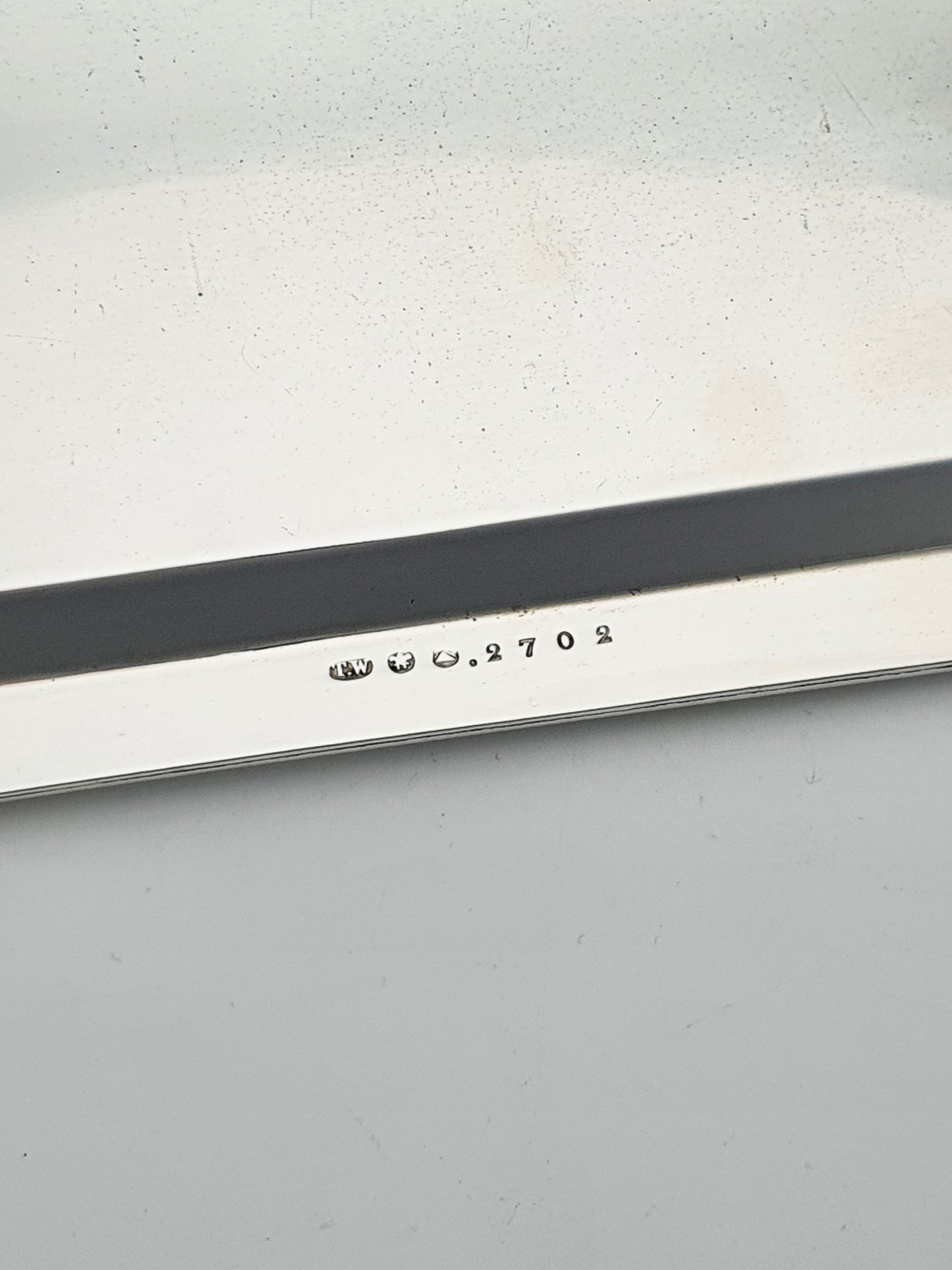 Nice Antique Oblong Silver-Plated Serving Tray with Delicate Floral Scrollwork – circa 1880