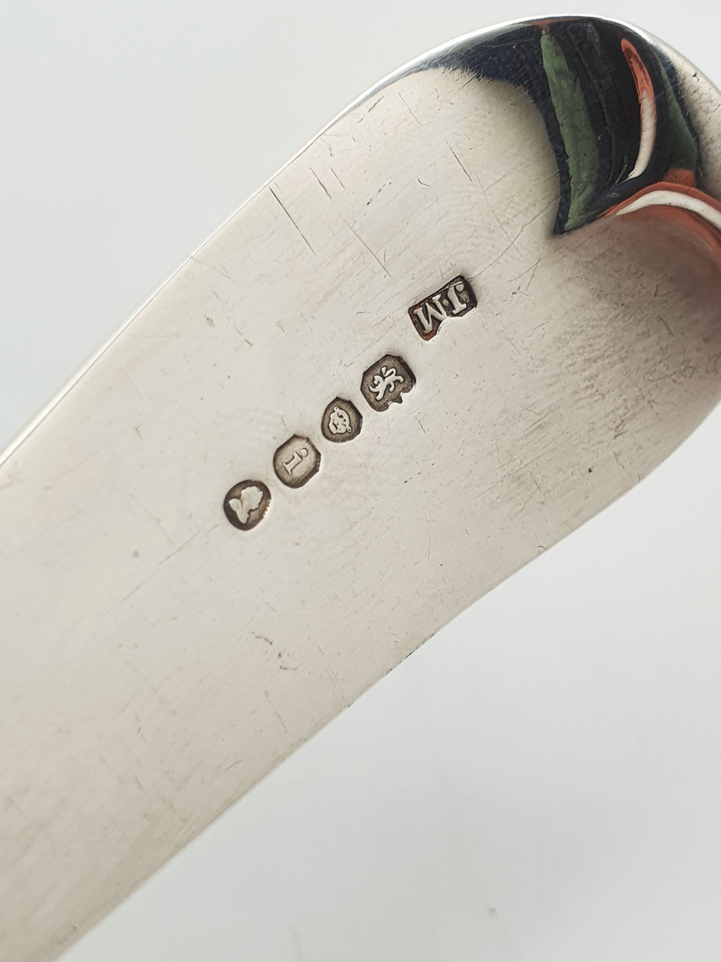 Large Antique Georgian Sterling Silver Soup Ladle with Threaded Border - 1824