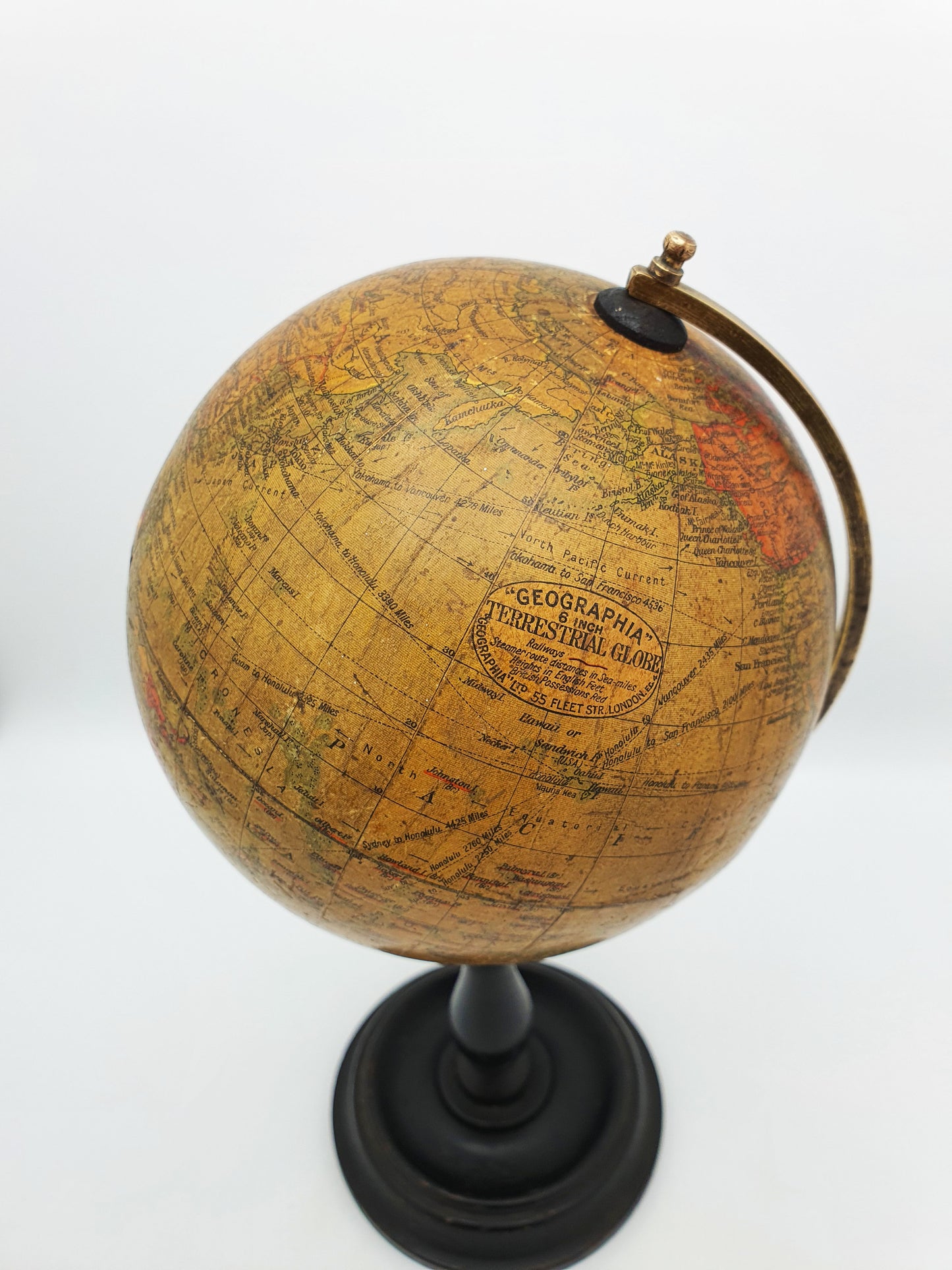 Classic English Antique 6-inch Geographia Terrestrial Globe – circa 1910