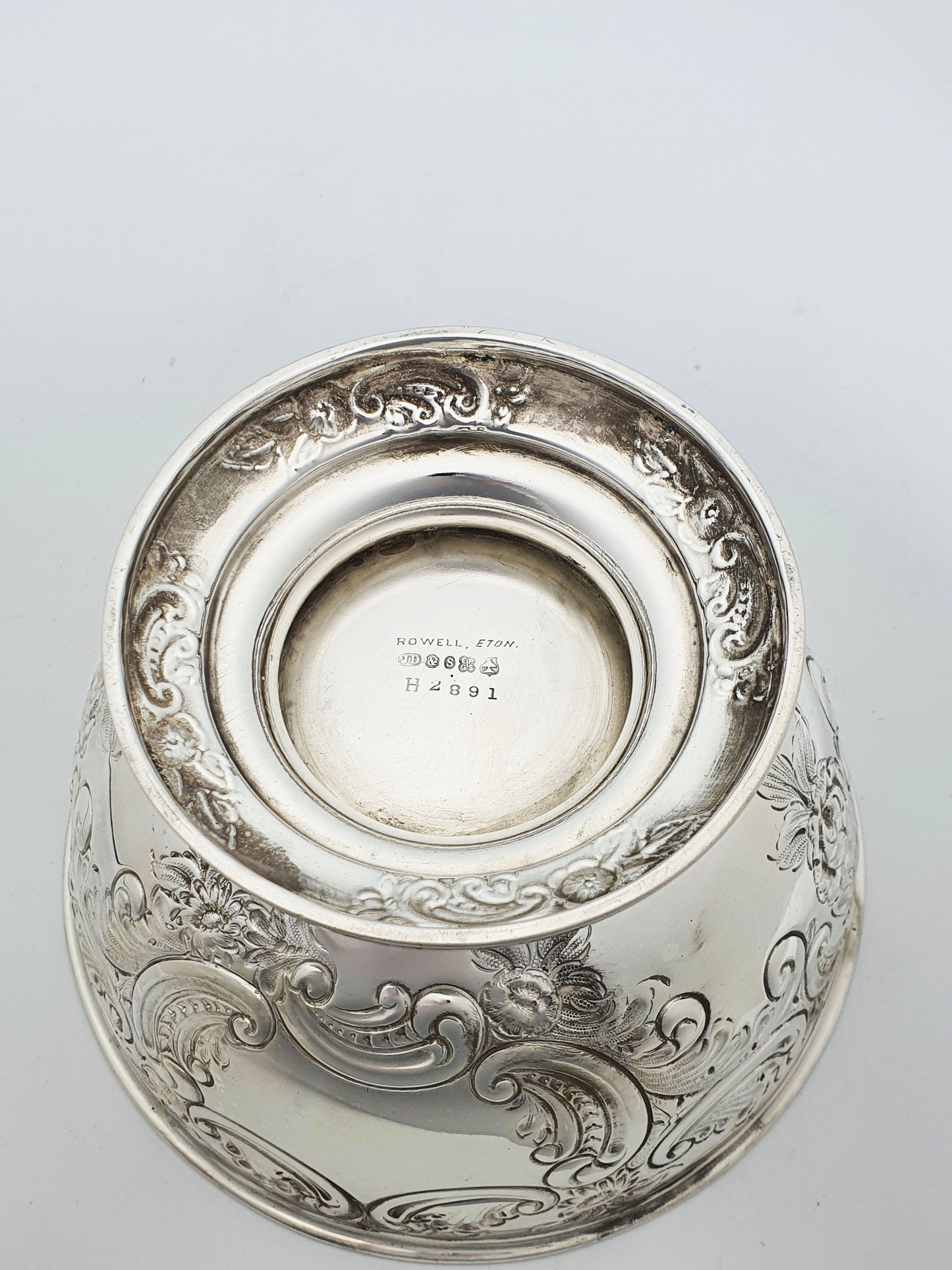 Unusual Antique Silver-Plated Pedestal Bowl with Eton School Armorial Crest – circa 1880