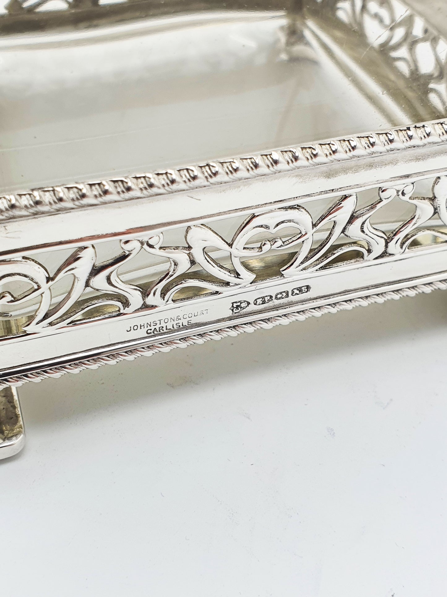 Splendid Art Deco Silver Plate & Glass Biscuit Box – circa 1925