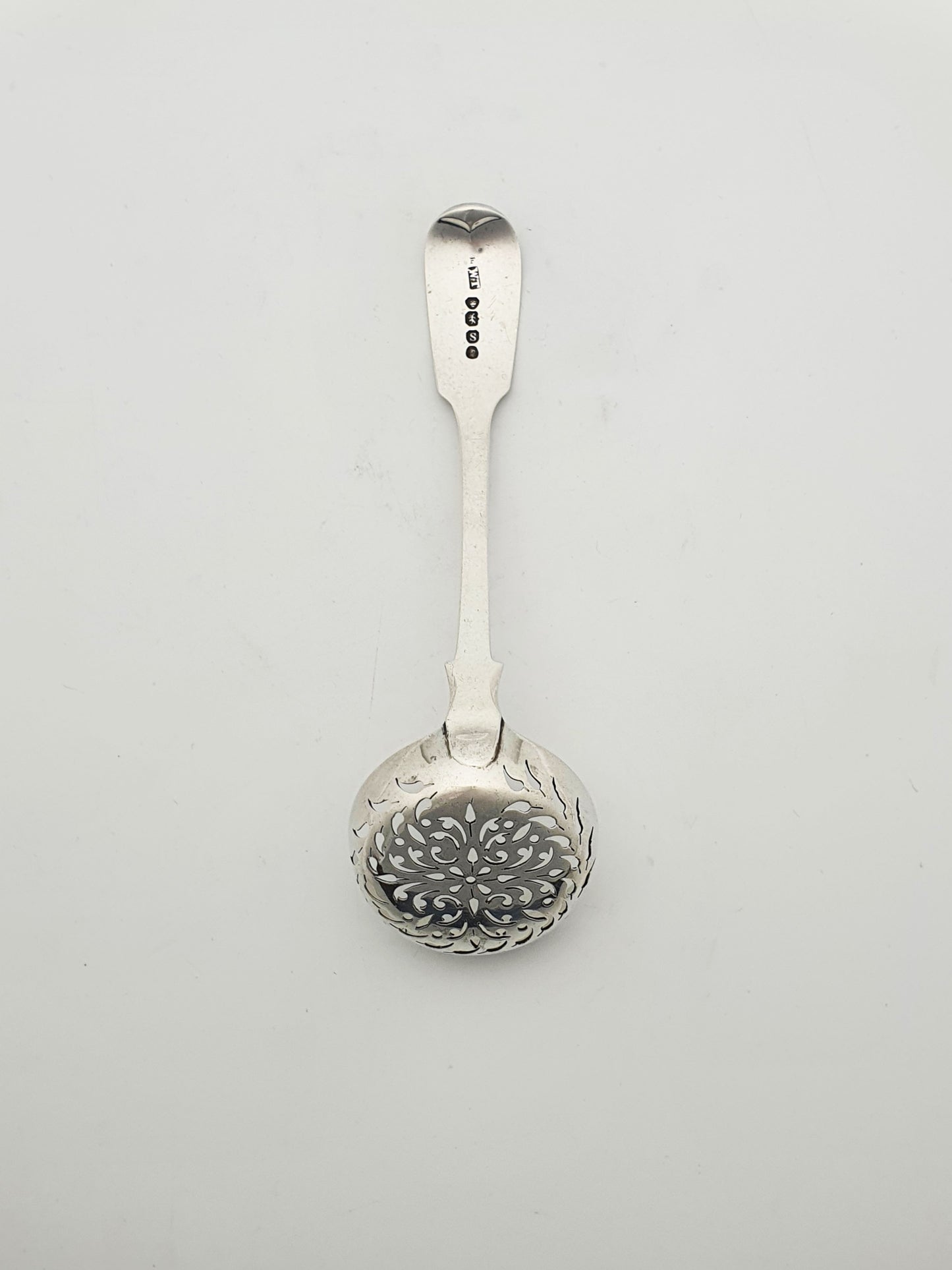 Nice Antique Georgian Sterling Silver Sugar Sifter Spoon - 1833