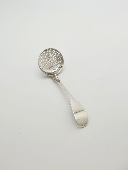 Nice Antique Georgian Sterling Silver Sugar Sifter Spoon - 1833