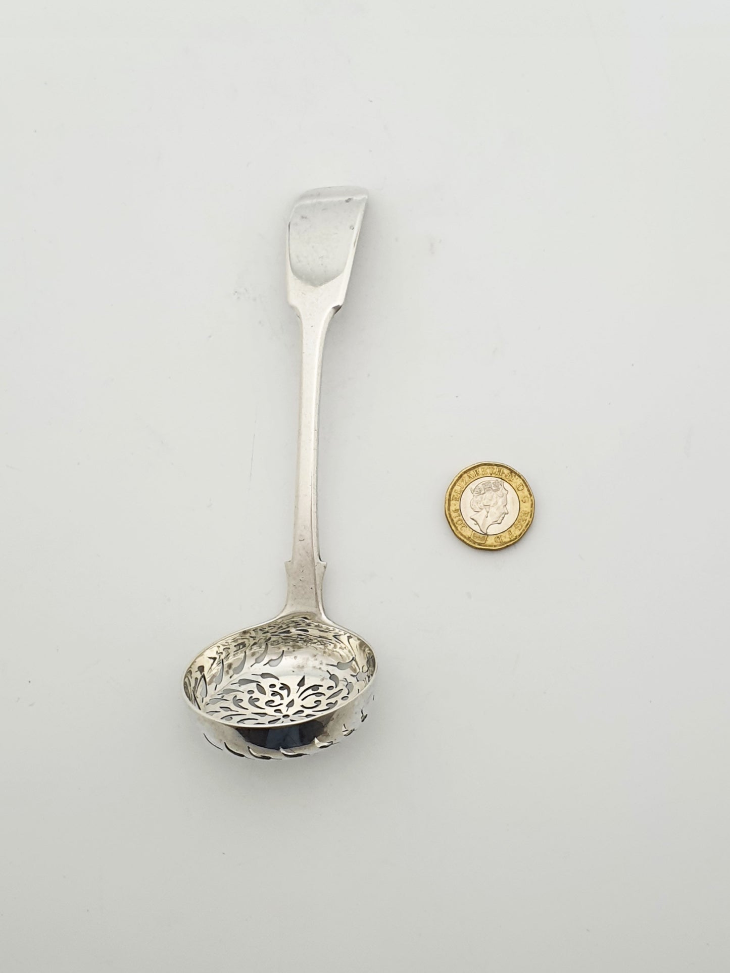 Nice Antique Georgian Sterling Silver Sugar Sifter Spoon - 1833