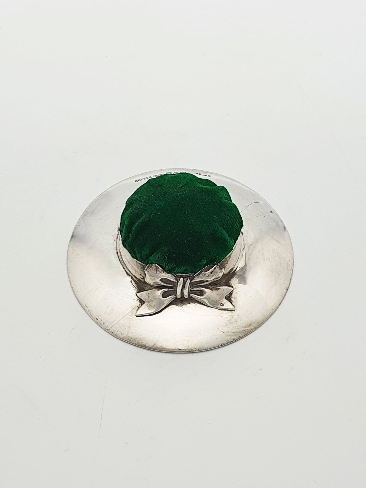 Lovely Edwardian Sterling Silver Suffragette Hat-Shaped Pin Cushion - 1908