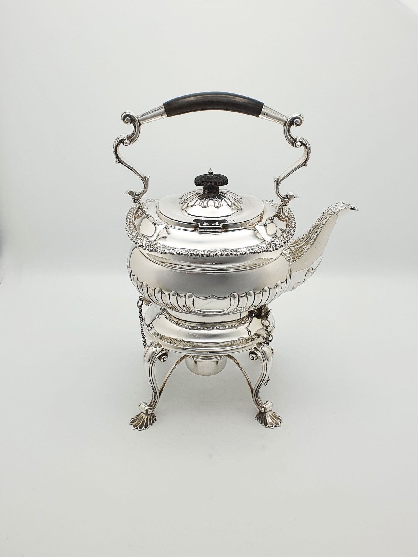 Fabulous Antique Georgian-Style Silver-Plated Kettle on Stand – circa 1905