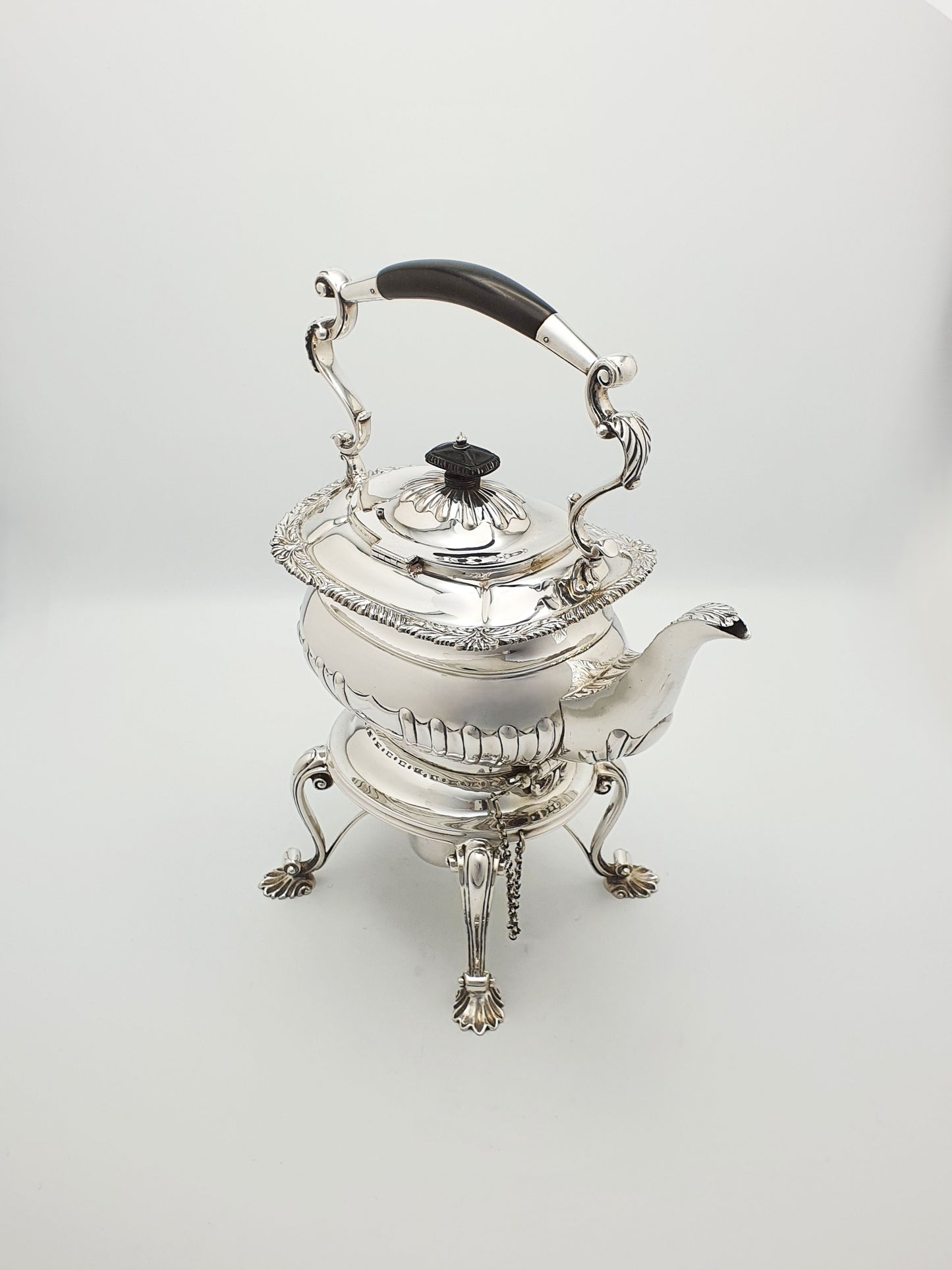 Fabulous Antique Georgian-Style Silver-Plated Kettle on Stand – circa 1905