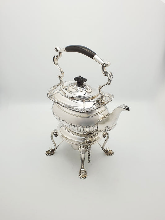 Fabulous Antique Georgian-Style Silver-Plated Kettle on Stand – circa 1905