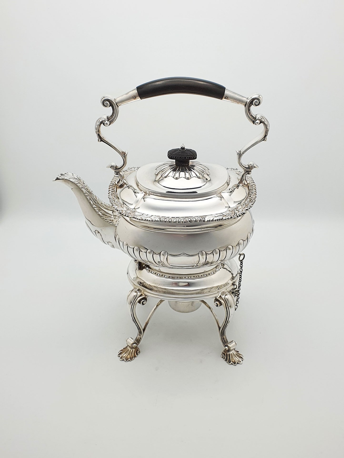 Fabulous Antique Georgian-Style Silver-Plated Kettle on Stand – circa 1905