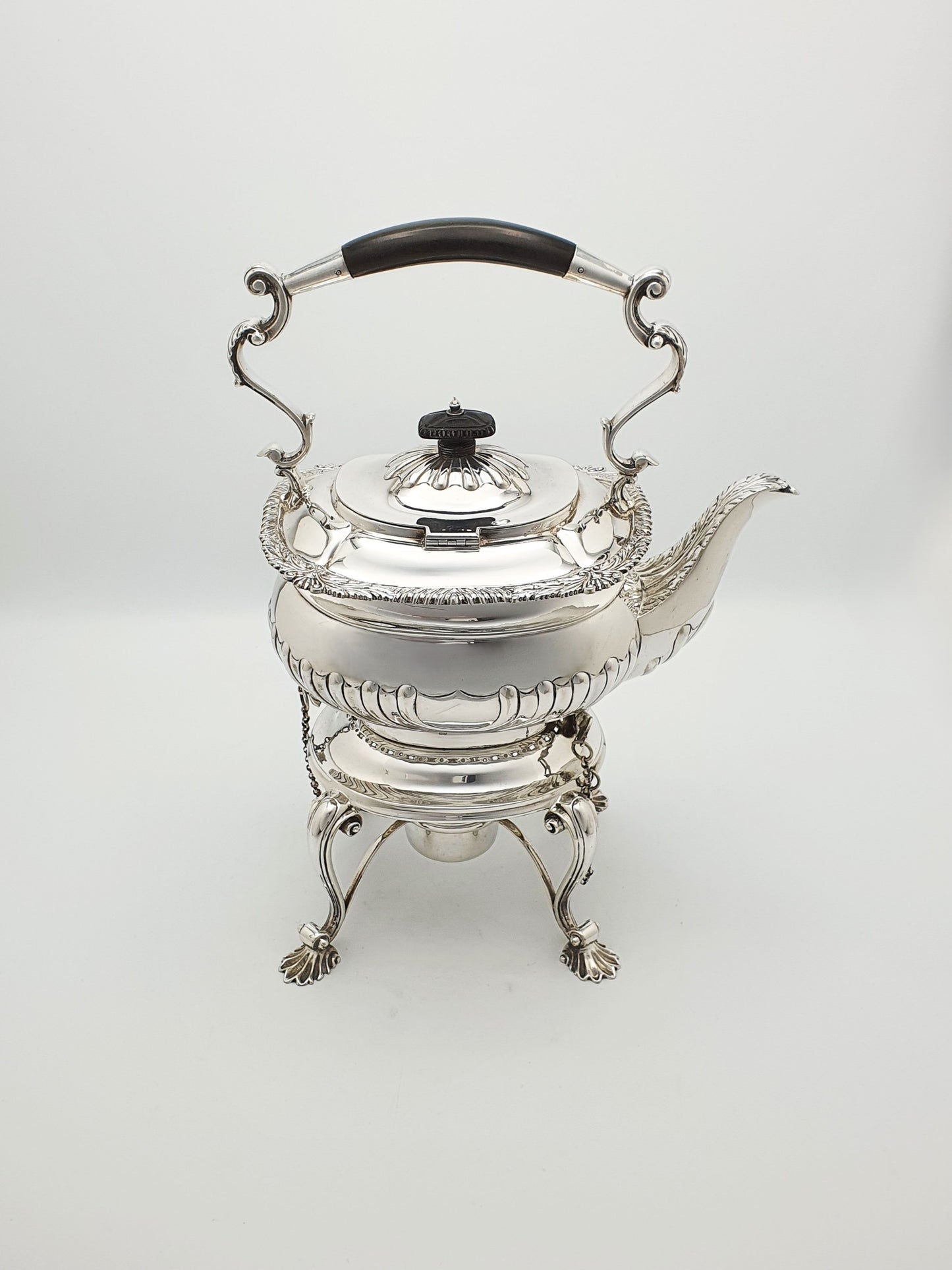 Fabulous Antique Georgian-Style Silver-Plated Kettle on Stand – circa 1905