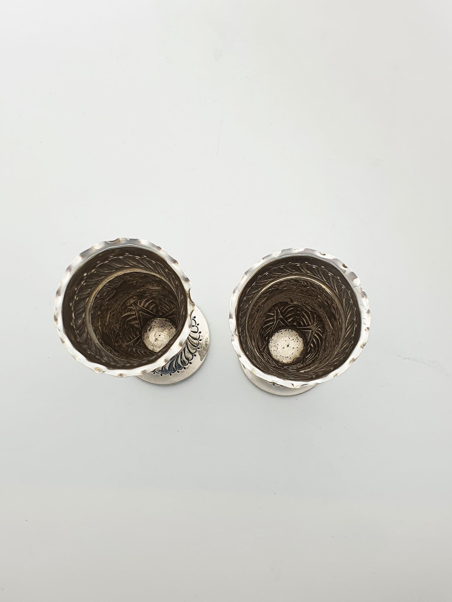 Lovely Pair of Victorian Sterling Silver Posy Vases - 1899