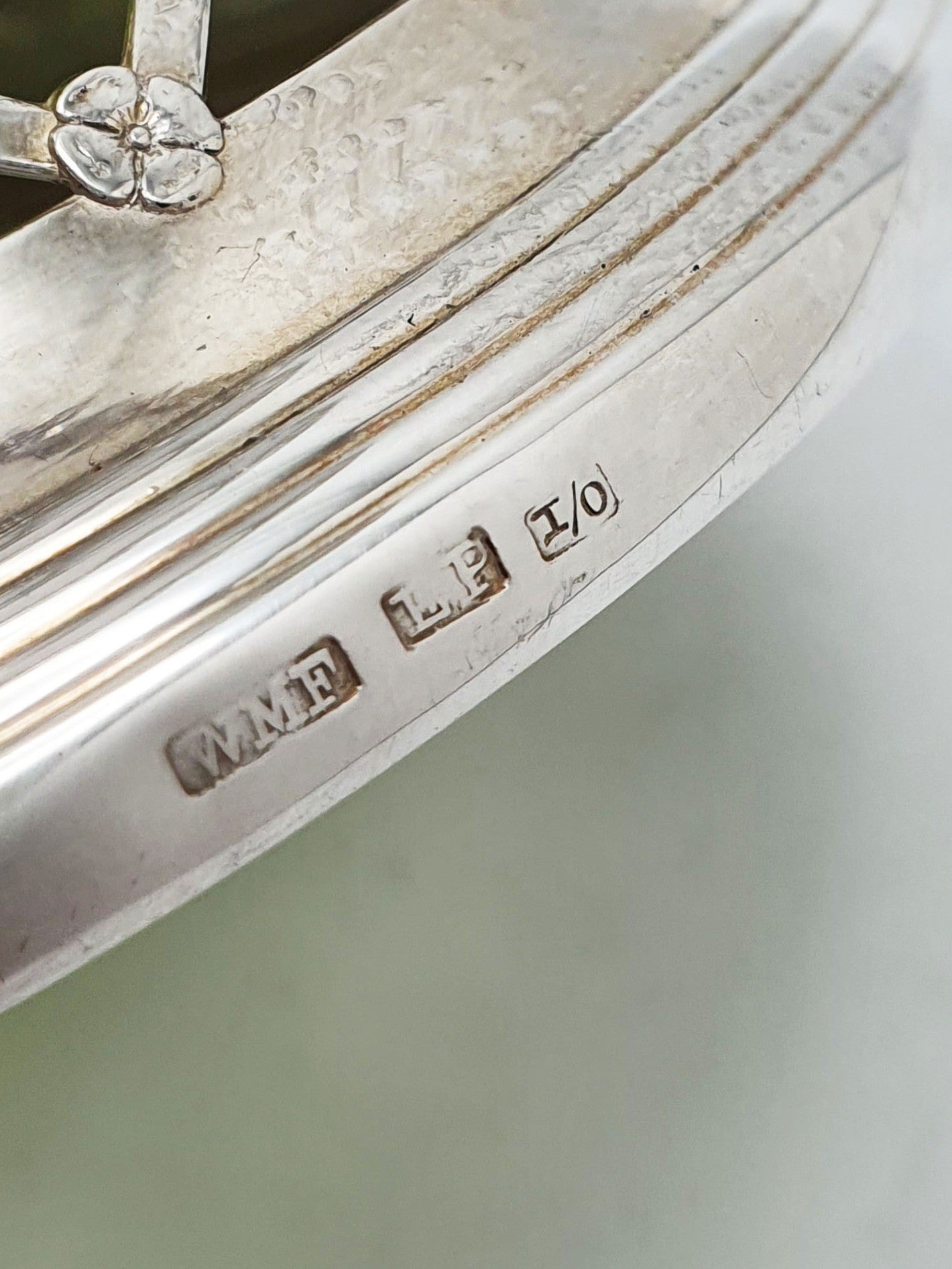 Fabulous Antique WMF Silver-Plated and Green Cut Glass Basket – circa 1910