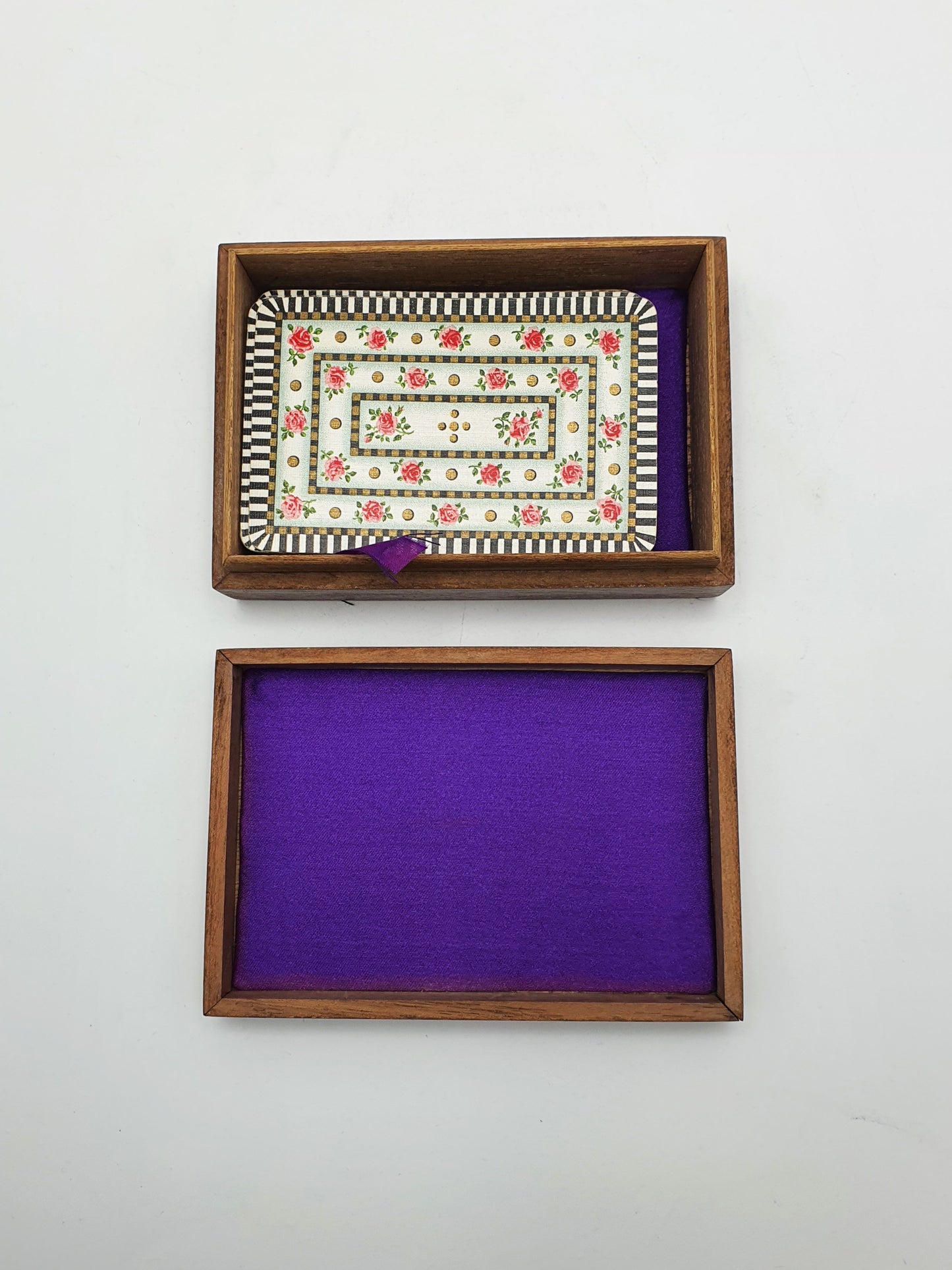 Antique Victorian Tunbridge Ware Card Box with Geometric Parquetry – circa 1880