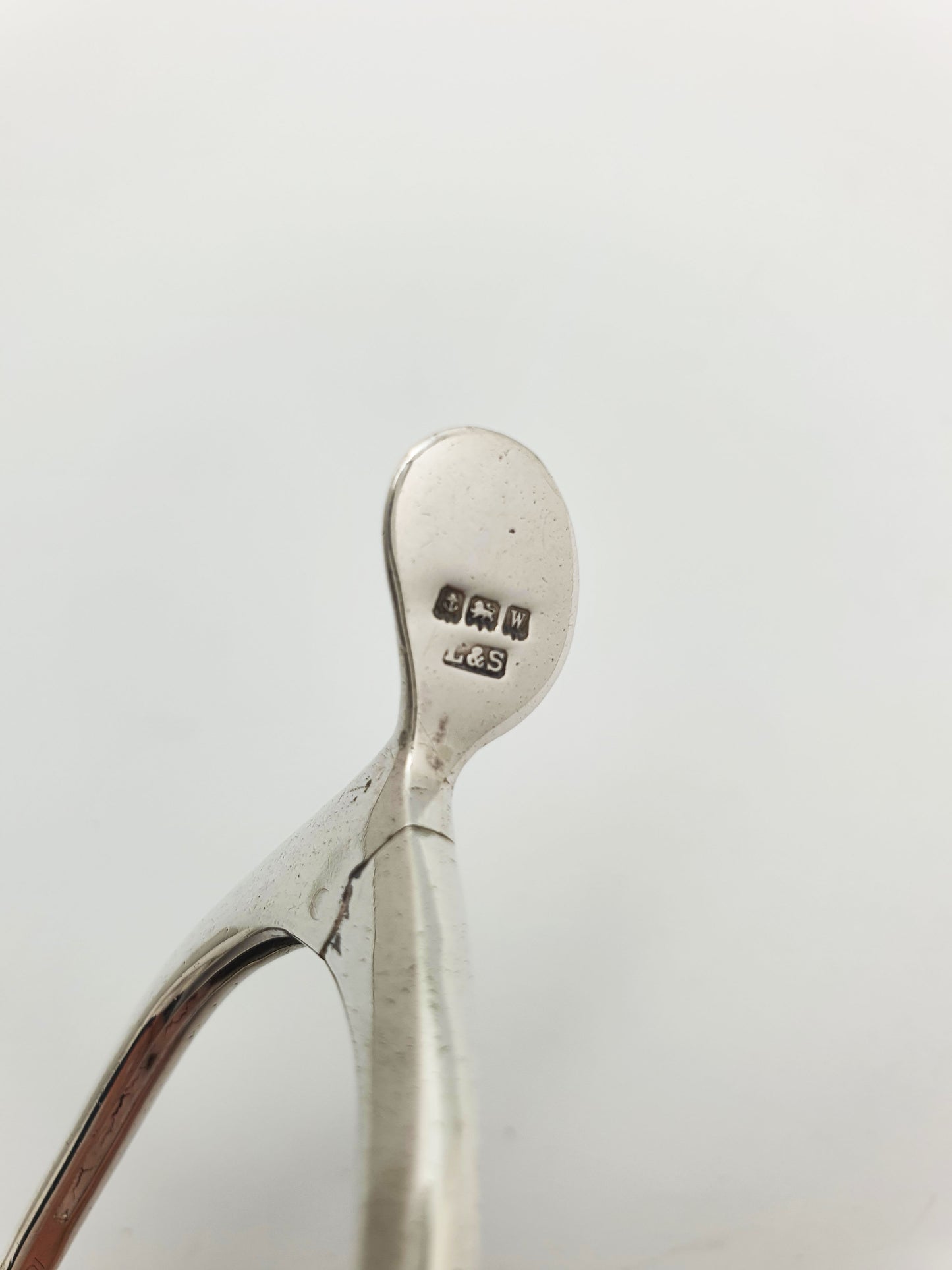 Nice Antique Sterling Silver Wishbone Sugar Tongs - 1921