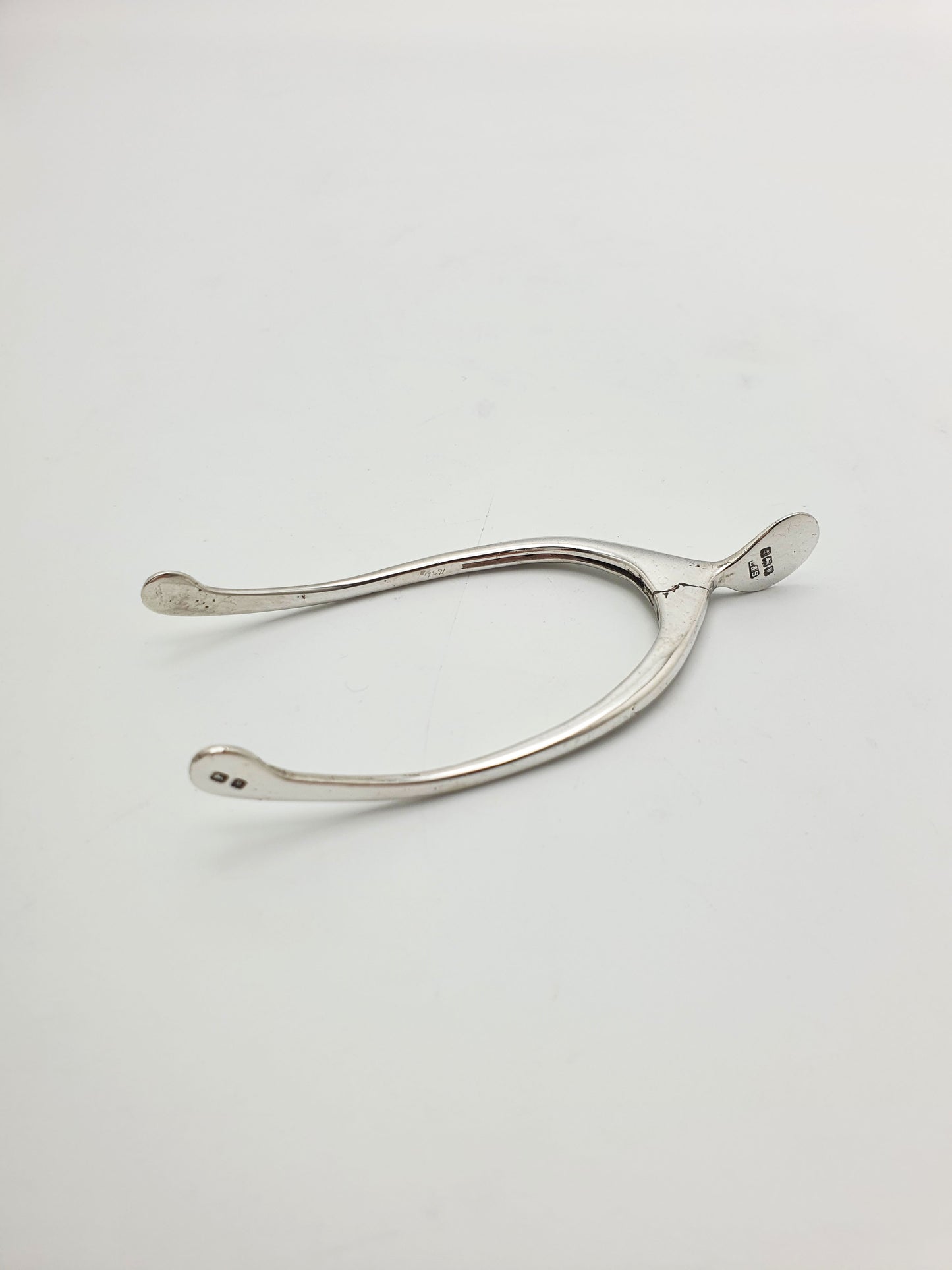 Nice Antique Sterling Silver Wishbone Sugar Tongs - 1921