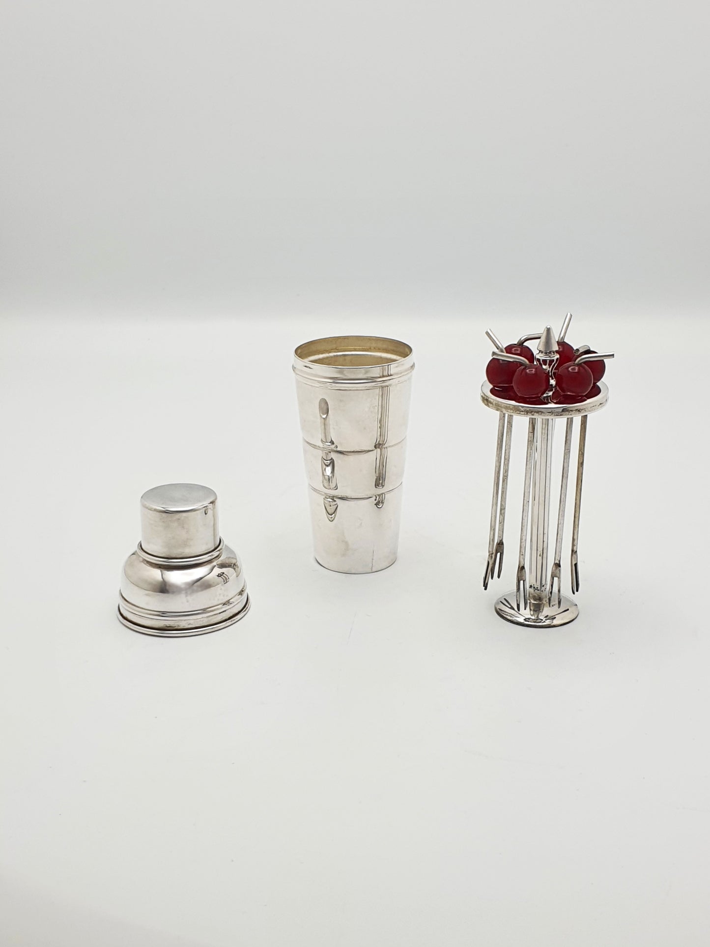 Lovely Vintage Silver-Plated Cocktail Measure & Stick Set – circa 1950