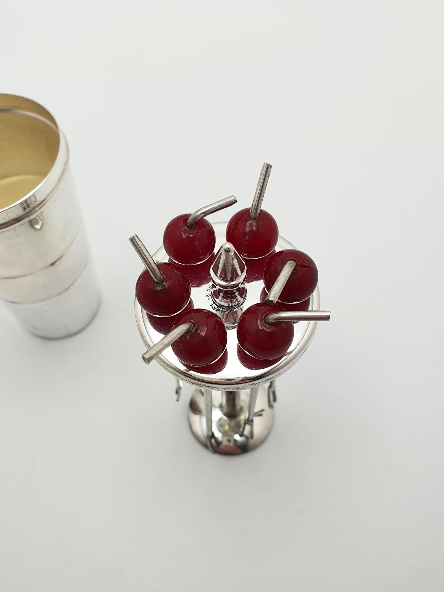 Lovely Vintage Silver-Plated Cocktail Measure & Stick Set – circa 1950