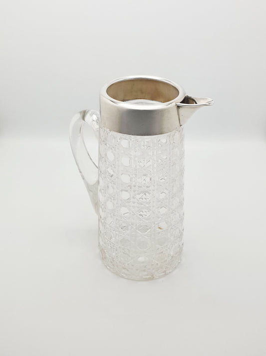 Lovely Antique Edwardian Silver Mounted Glass Jug by Mappin & Webb - 1901