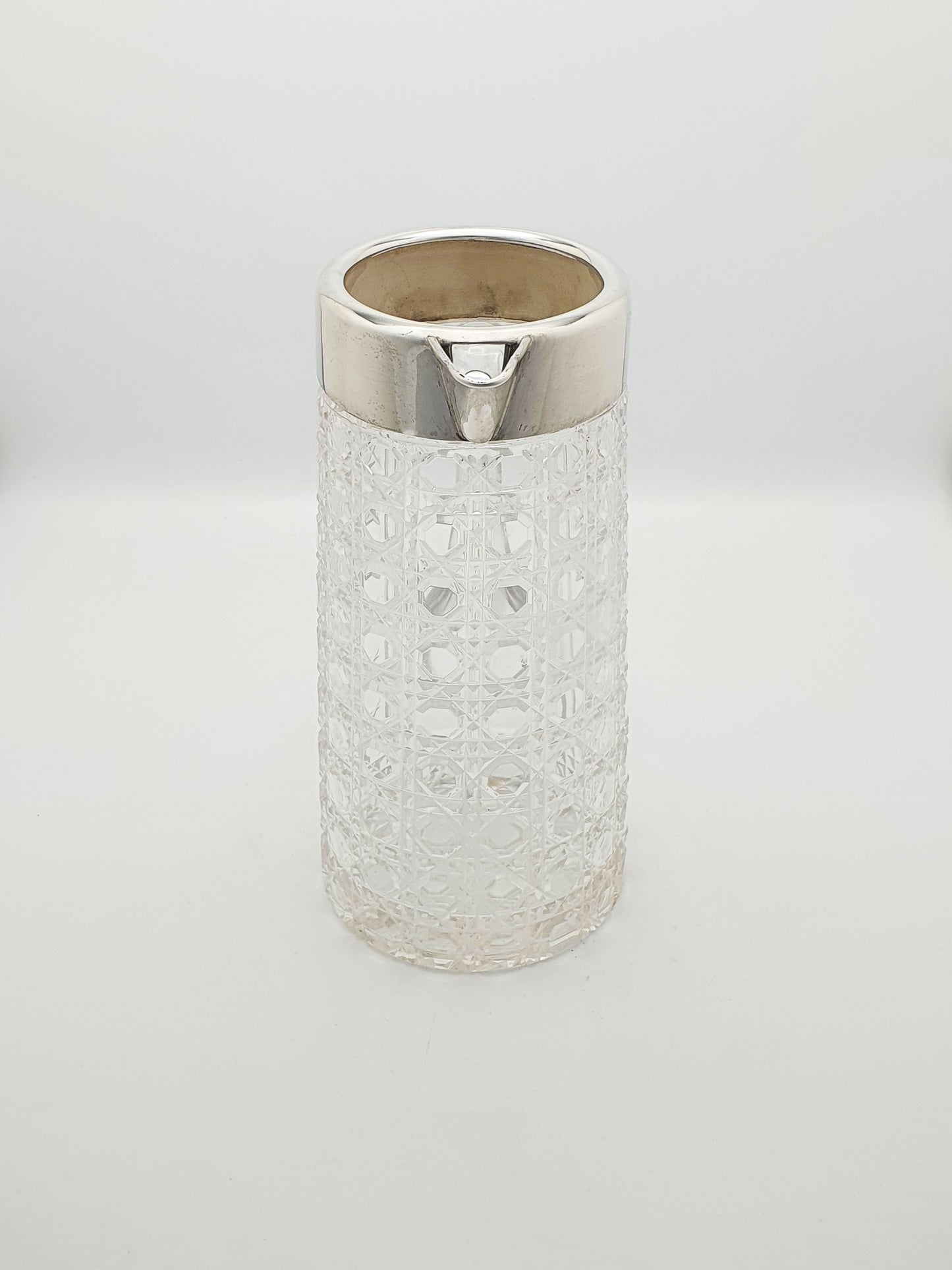 Lovely Antique Edwardian Silver Mounted Glass Jug by Mappin & Webb - 1901