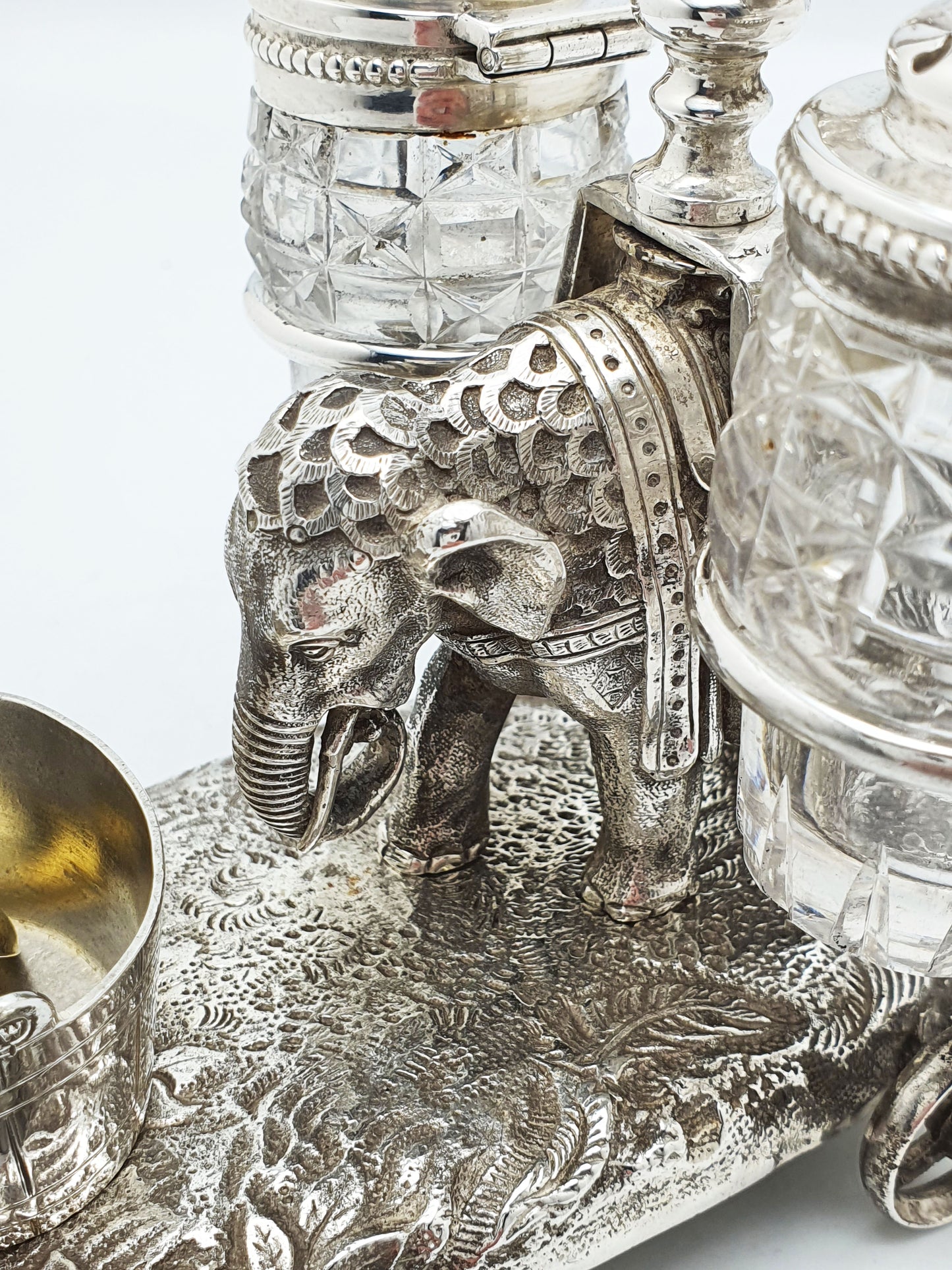 Rare Antique Victorian Elephant Condiment Cart – circa 1870