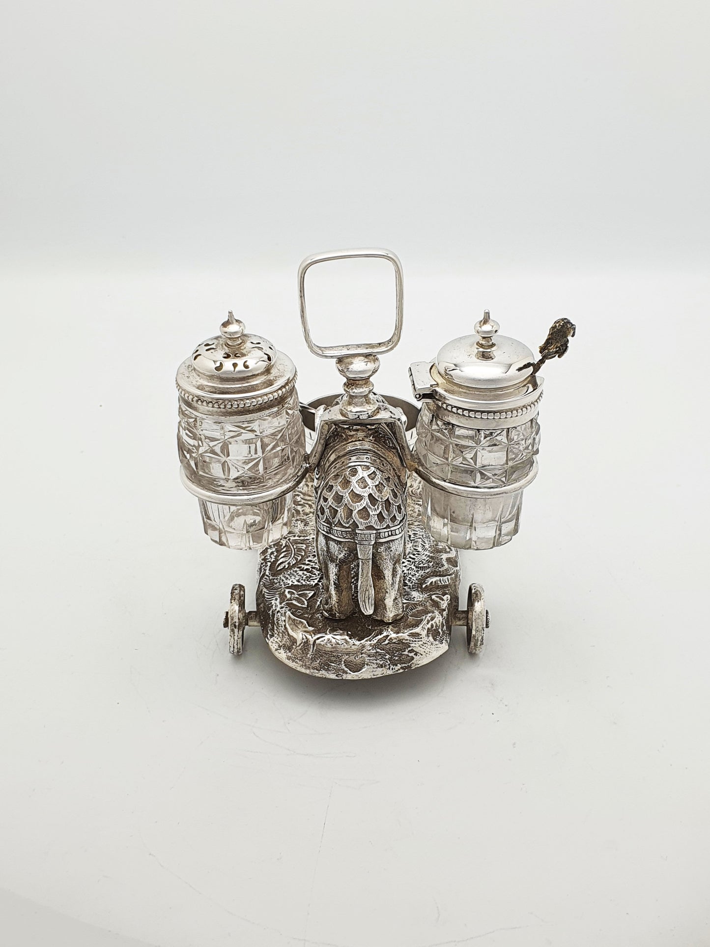 Rare Antique Victorian Elephant Condiment Cart – circa 1870