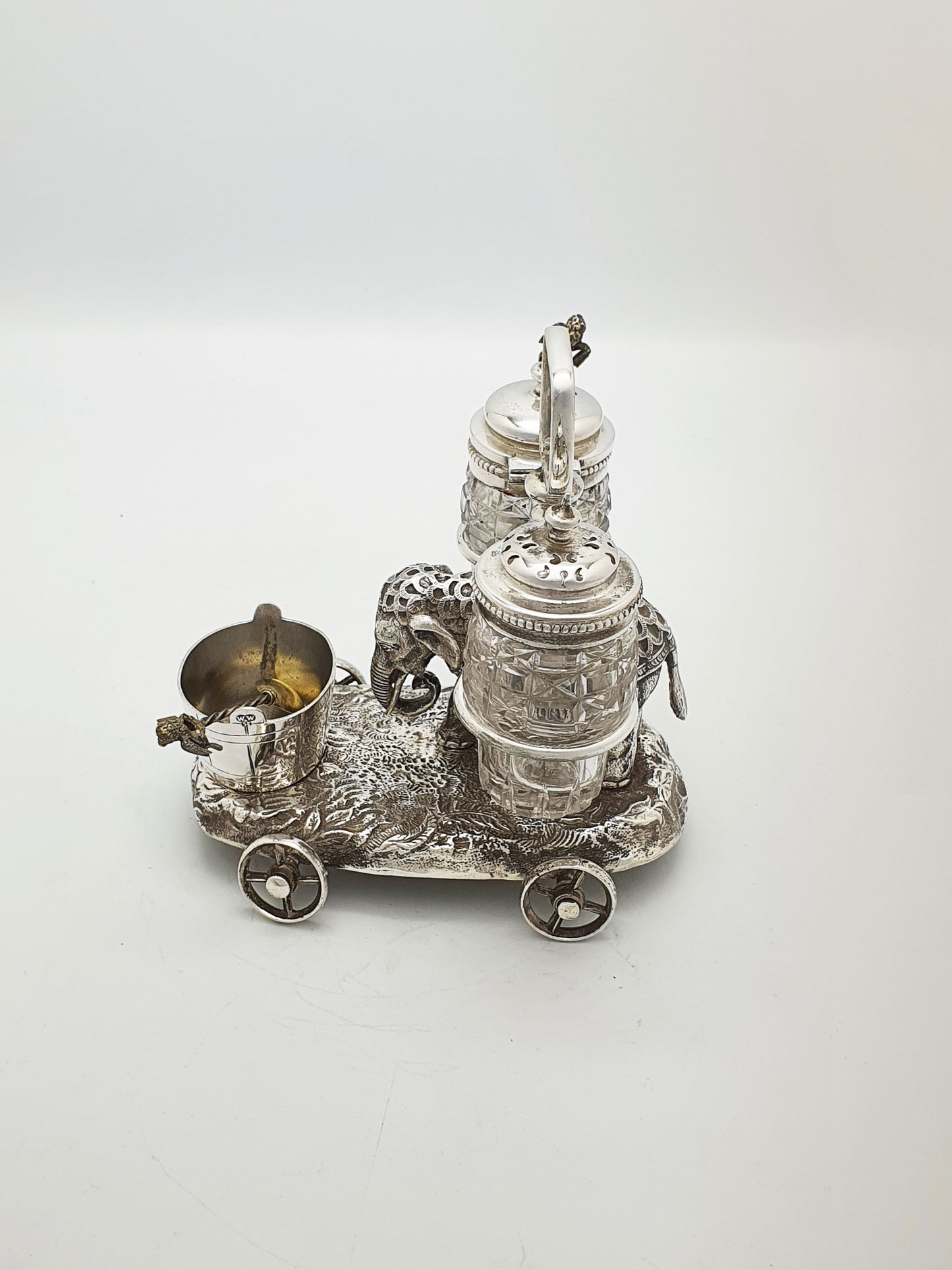 Rare Antique Victorian Elephant Condiment Cart – circa 1870