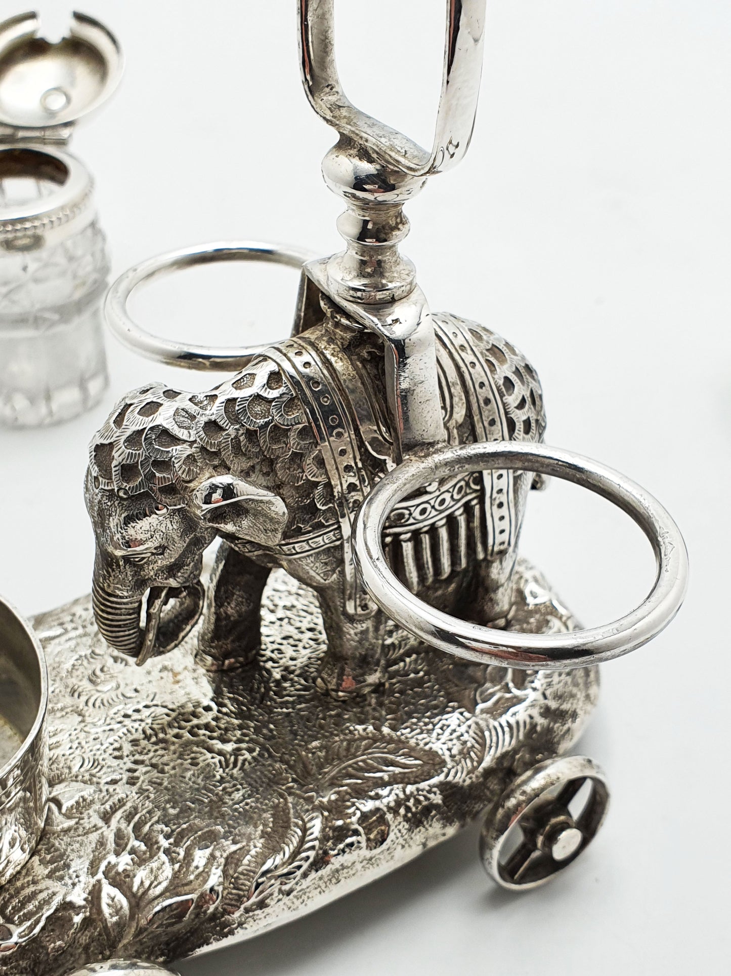 Rare Antique Victorian Elephant Condiment Cart – circa 1870