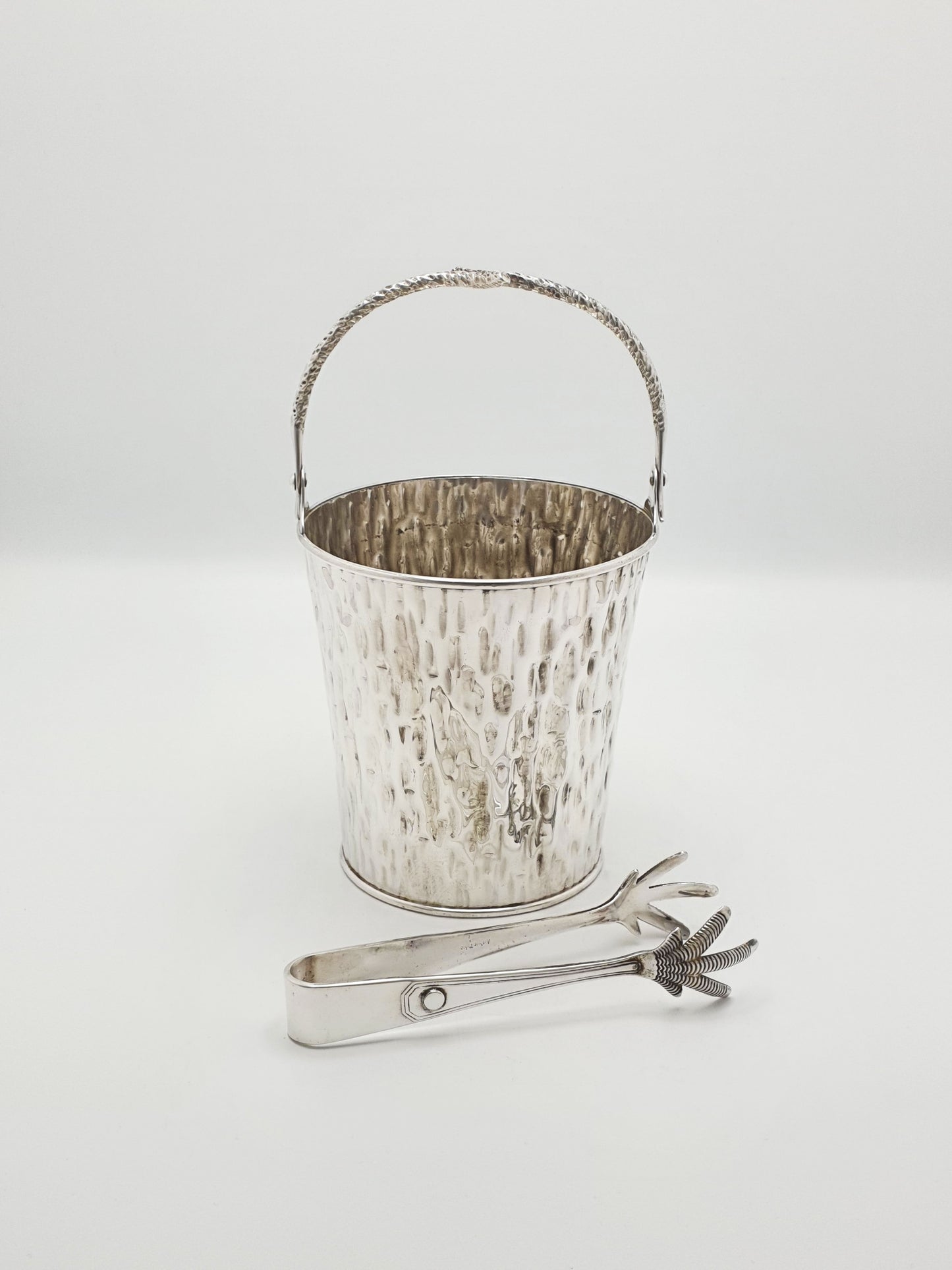 Arts and Crafts Hukin & Heath Ice Bucket and Tongs  – circa 1890