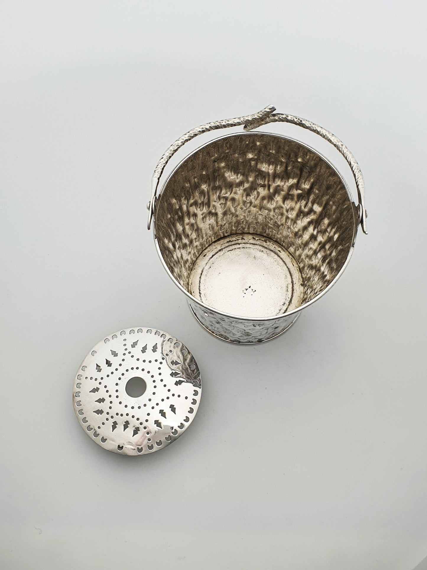 Arts and Crafts Hukin & Heath Ice Bucket and Tongs  – circa 1890