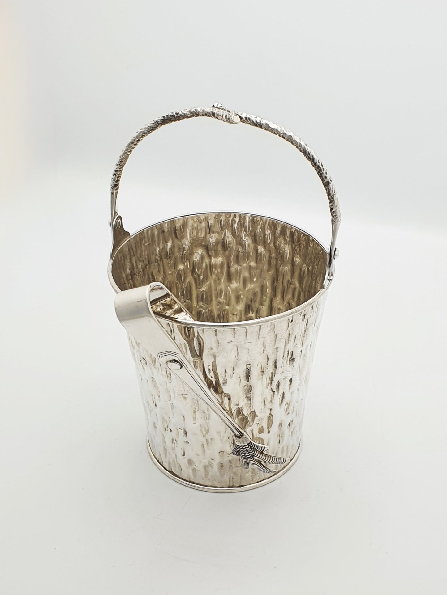 Arts and Crafts Hukin & Heath Ice Bucket and Tongs  – circa 1890
