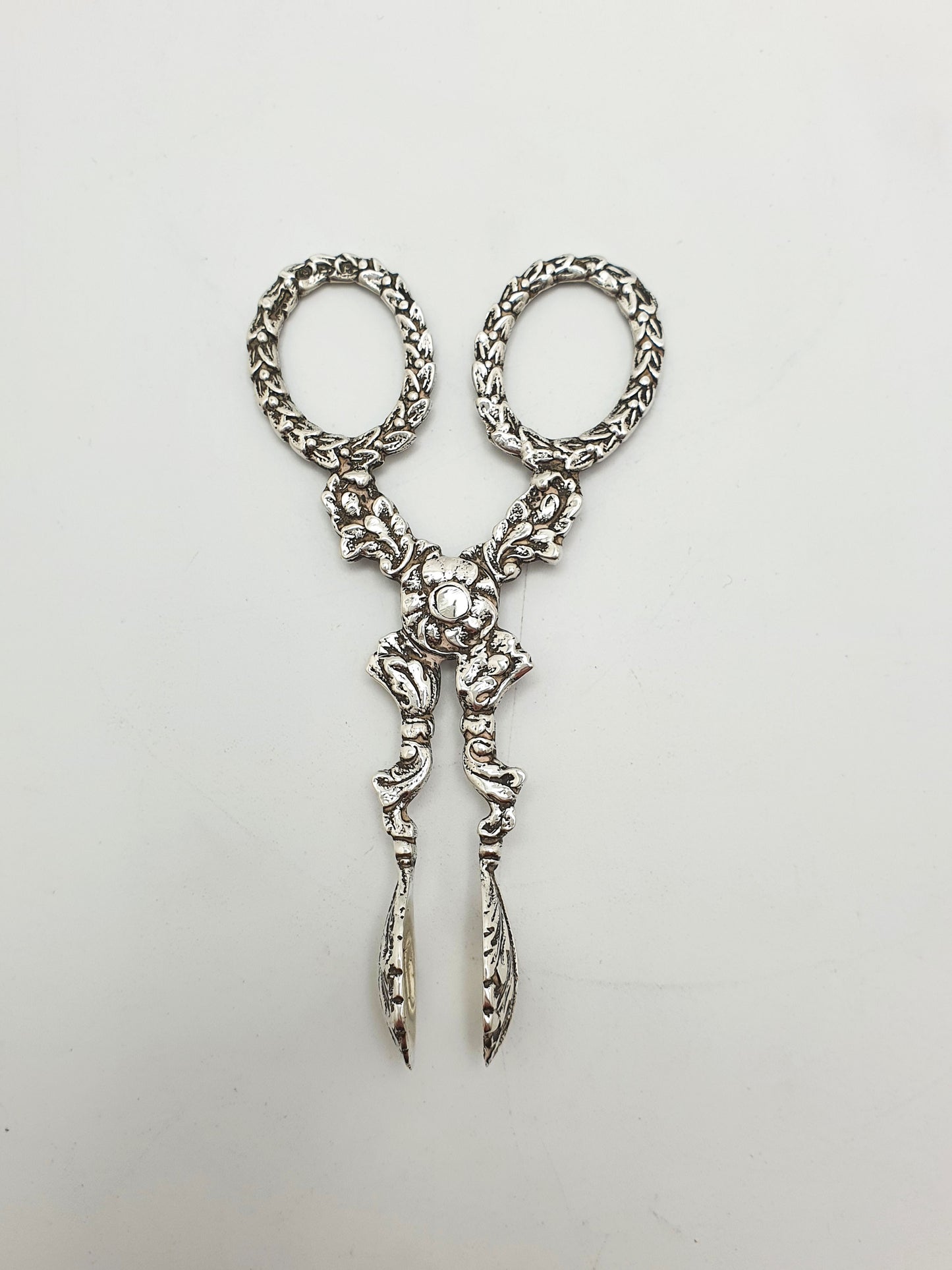 Ornate Antique Victorian Sterling Silver Sugar Nips - 1896