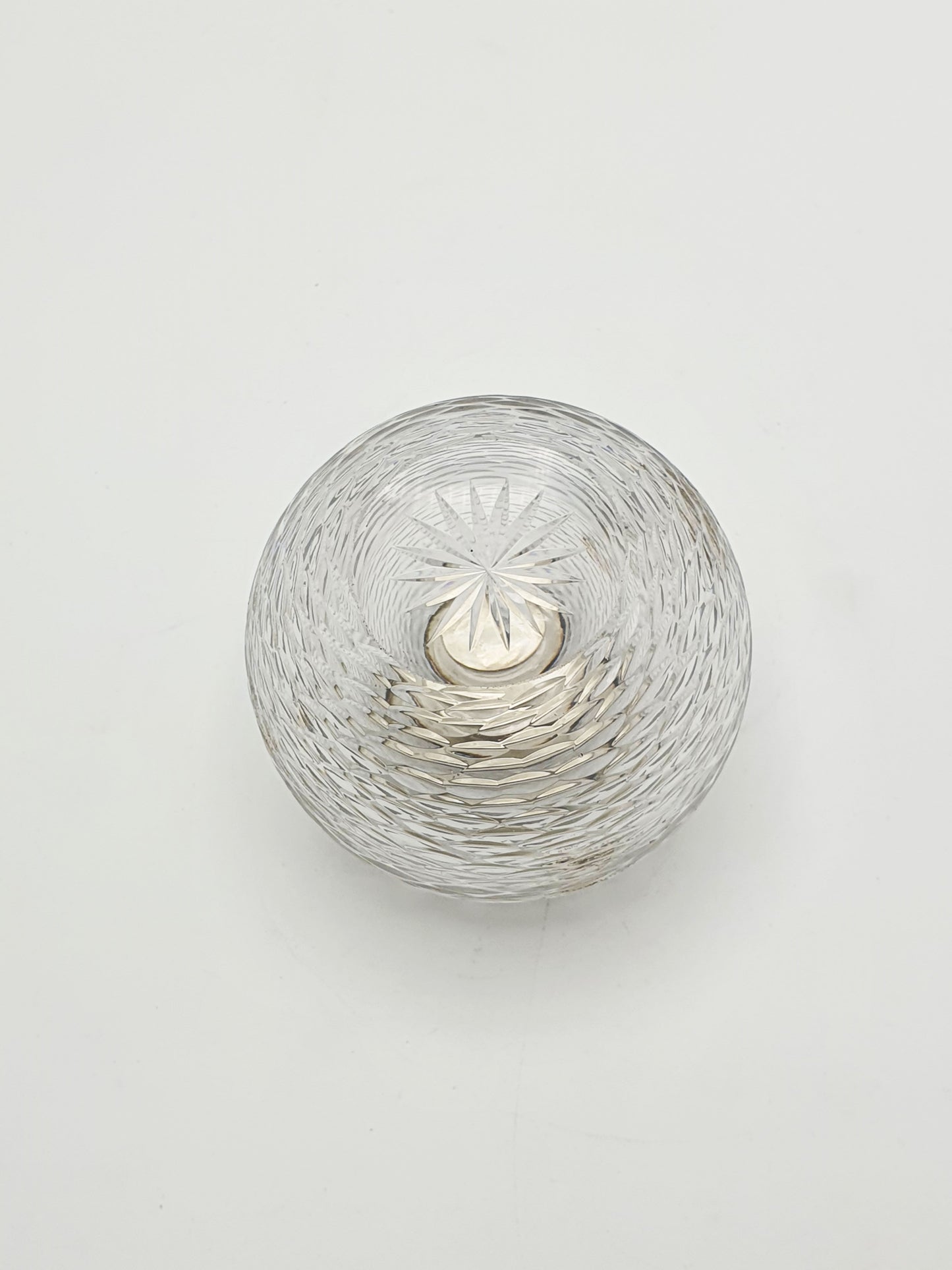 Nice Antique Edwardian Sterling Silver & Textured Glass Match Striker – London, 1902