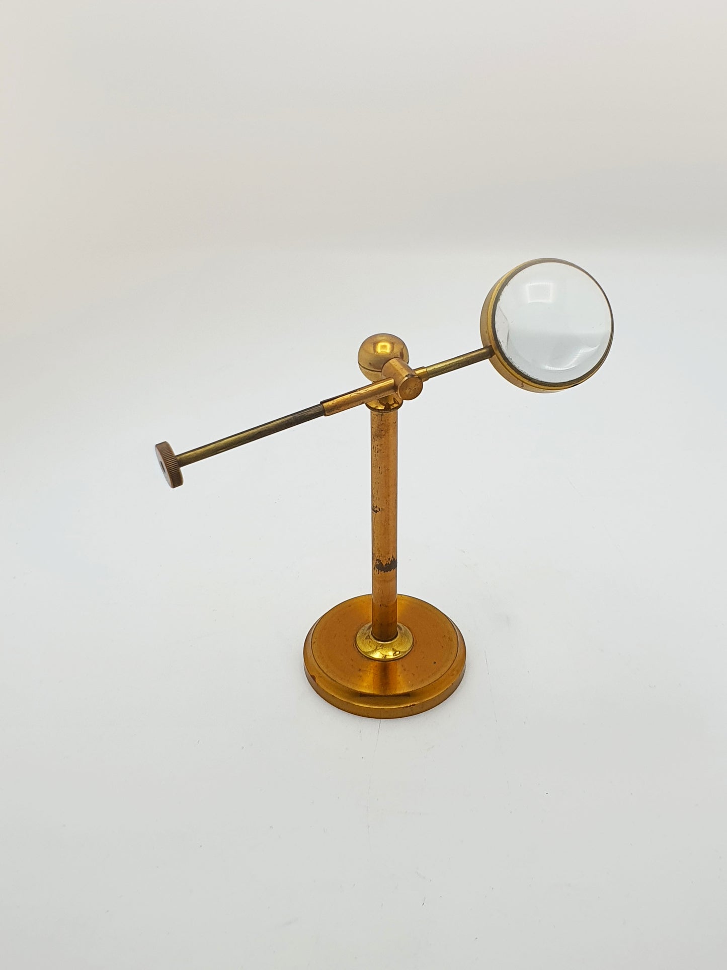 Handsome Antique Edwardian Brass Laboratory Magnifier on Stand – circa 1905