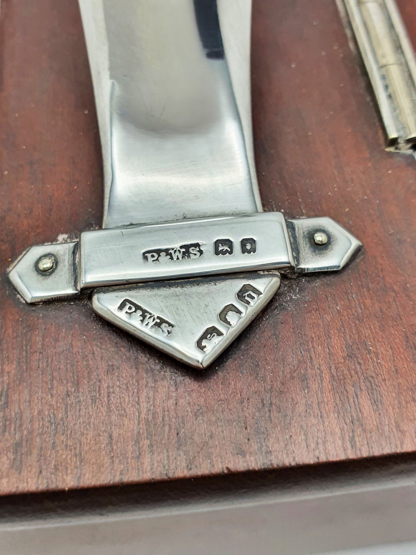 Antique Sterling Silver Mounted Mahogany Cigar Box – London, 1919