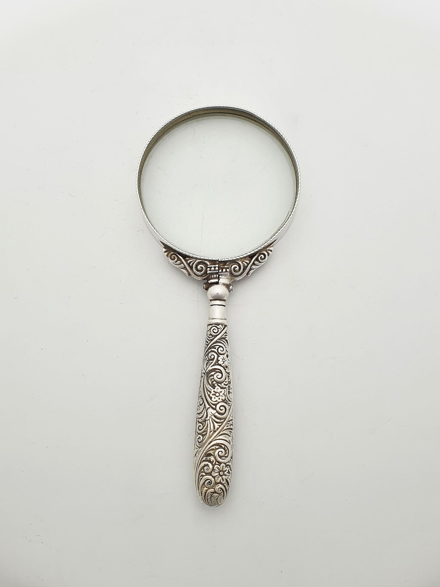 Antique Ornate Sterling Silver handled Magnifying Glass - 1900