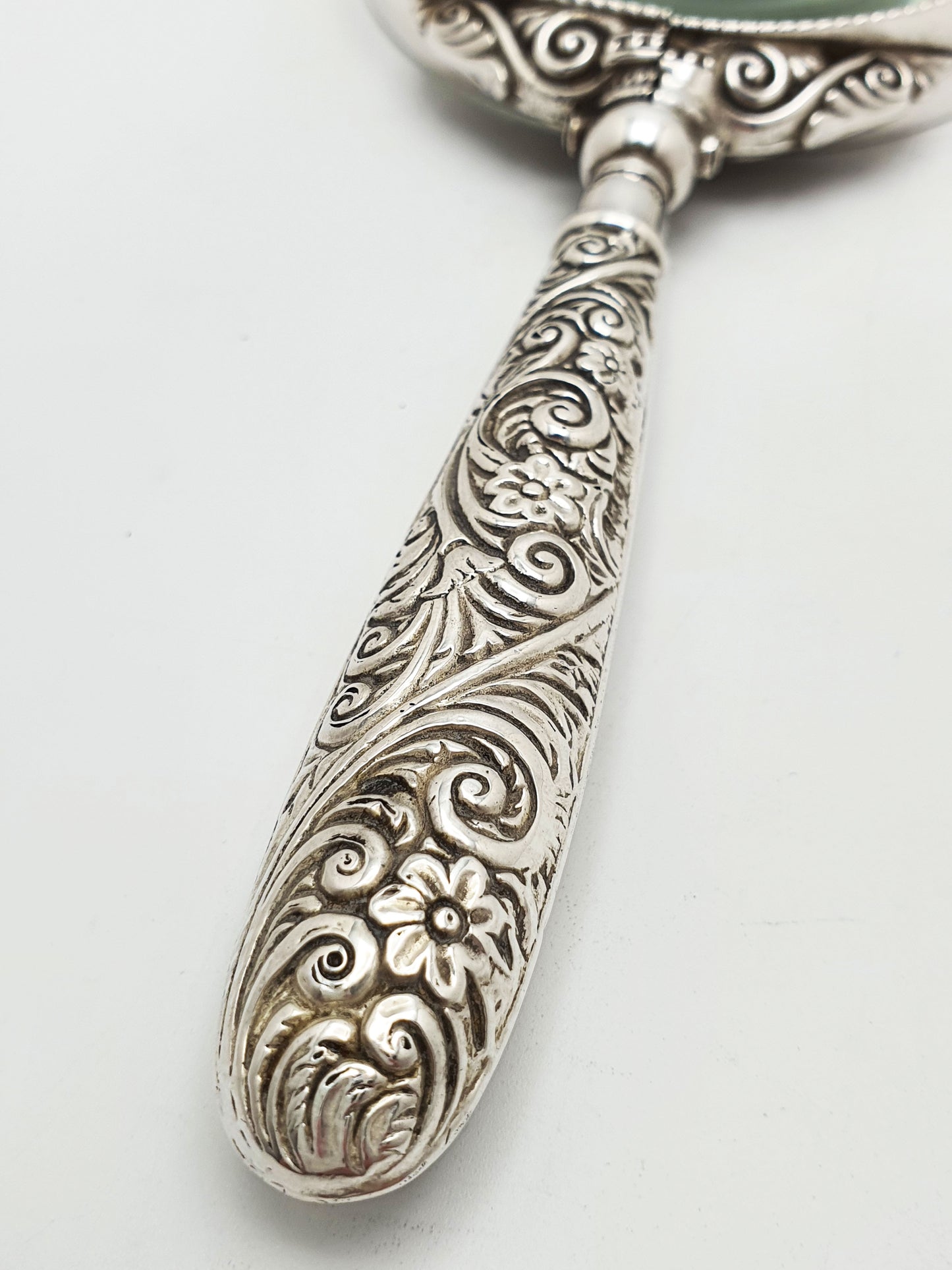 Antique Ornate Sterling Silver handled Magnifying Glass - 1900