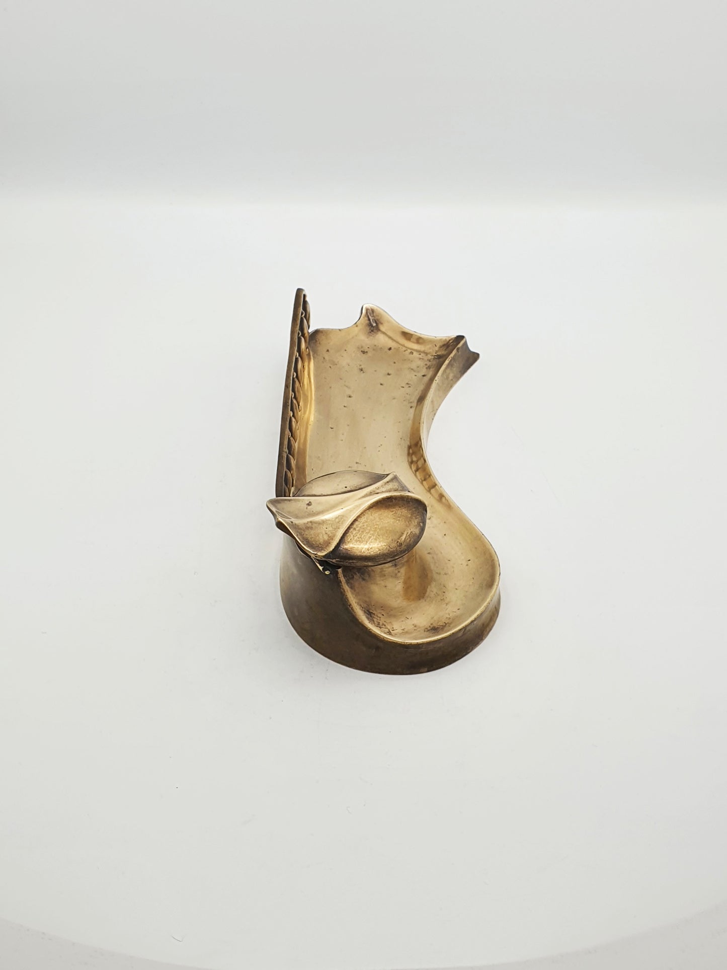 Gorgeous Antique Art Nouveau Bronze Inkwell with Pen Rest - circa 1890