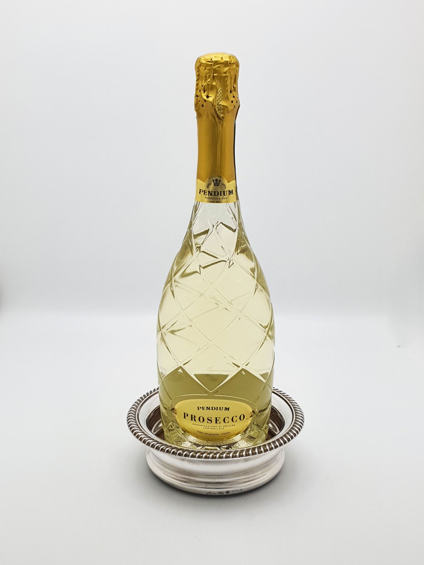 Nice Pair of Vintage Silver Plate and Oak Wine Coasters by Barker-Ellis – circa 1930