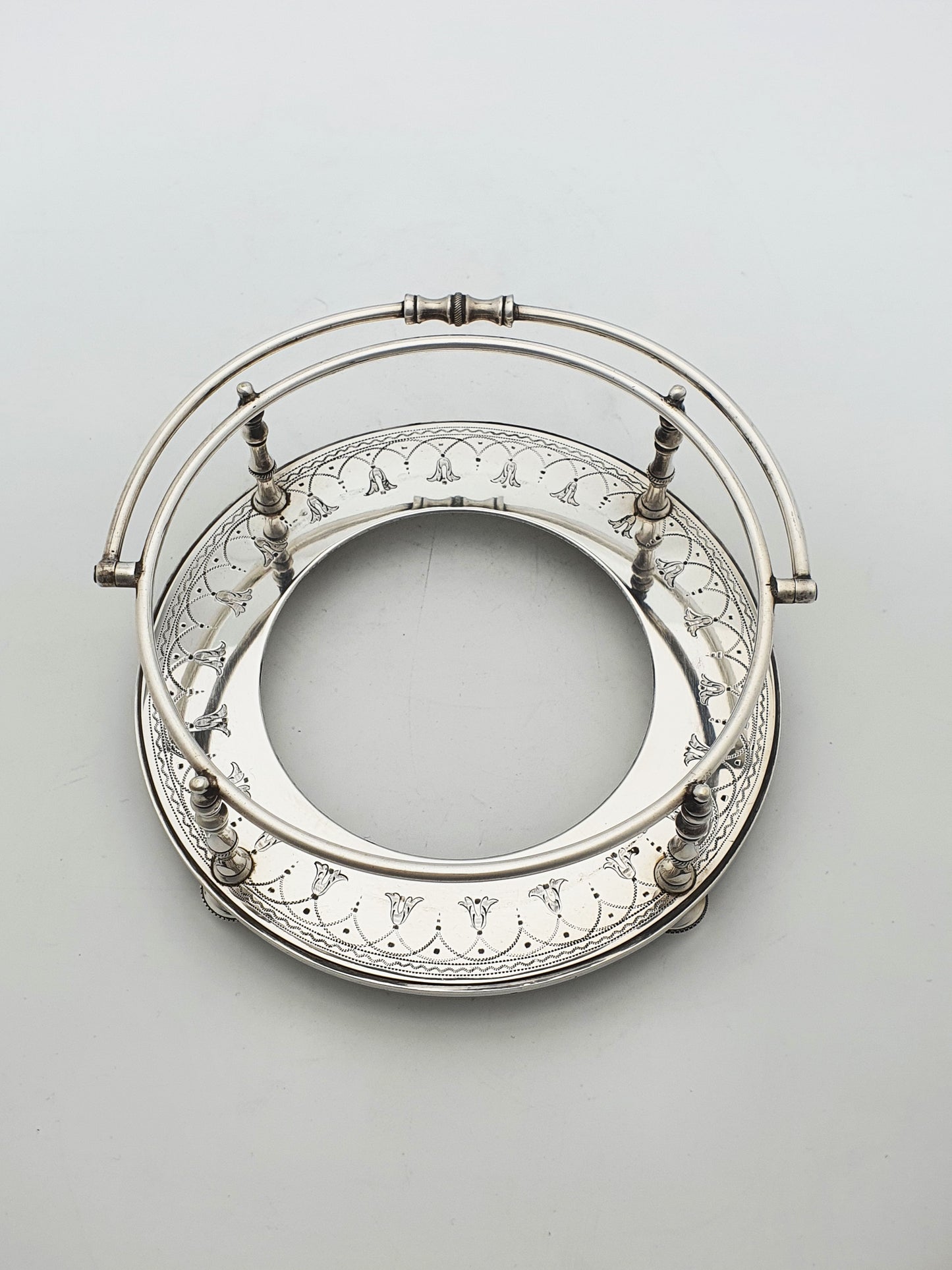 Lovely Antique Victorian Silver Plate & Cut Glass Serving Dish – circa 1880