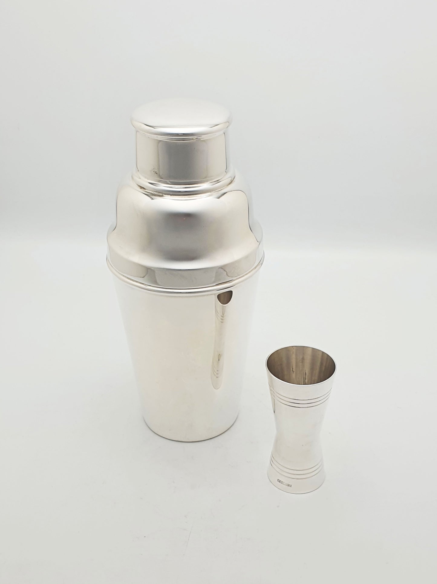 Nice Vintage Silver Plated Cocktail Shaker & Jigger Set – circa 1930